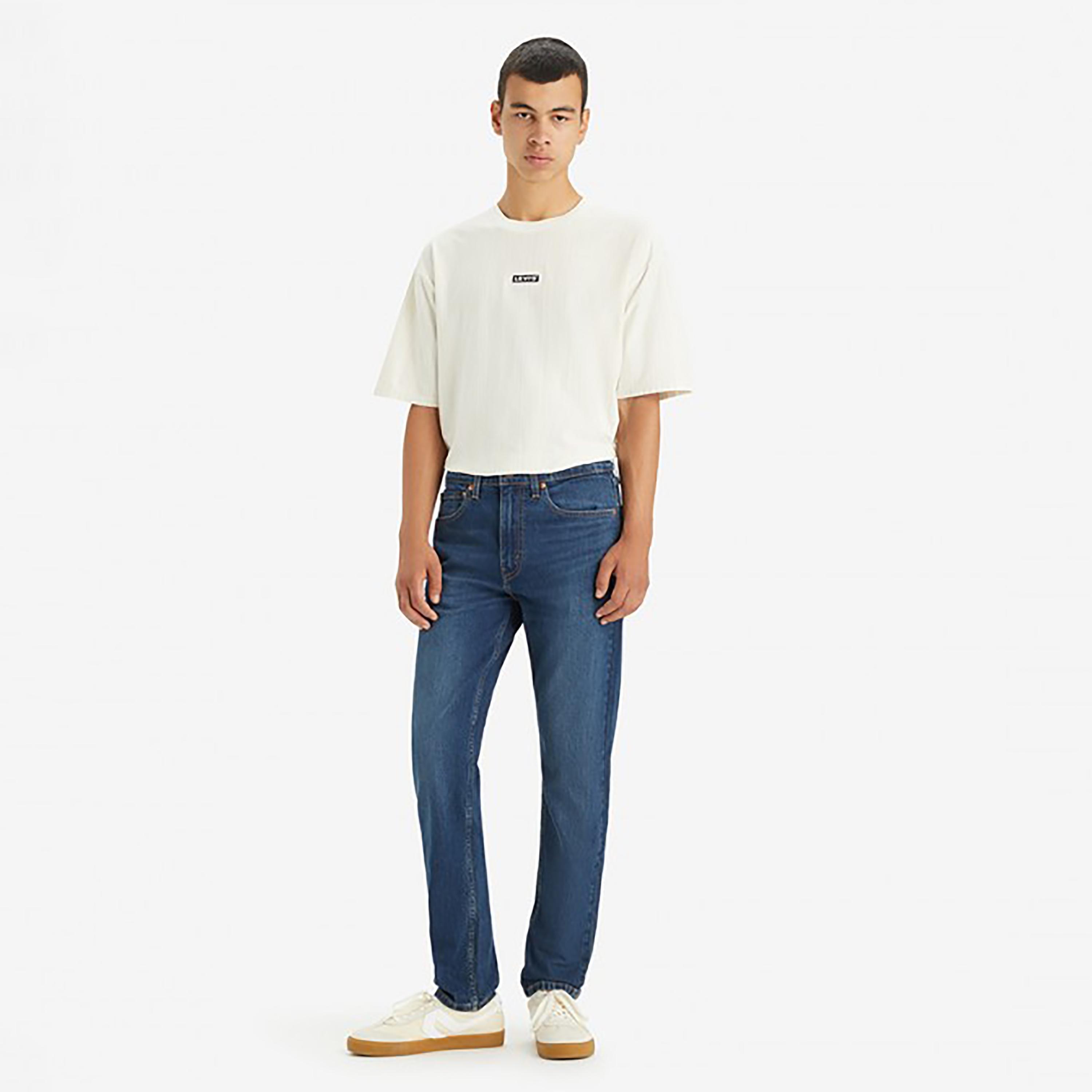 Levi's 515 Blue Slim Fit Mid-Rise Pocket Detail Jeans-men-clothing-bottoms-jeans-image-3