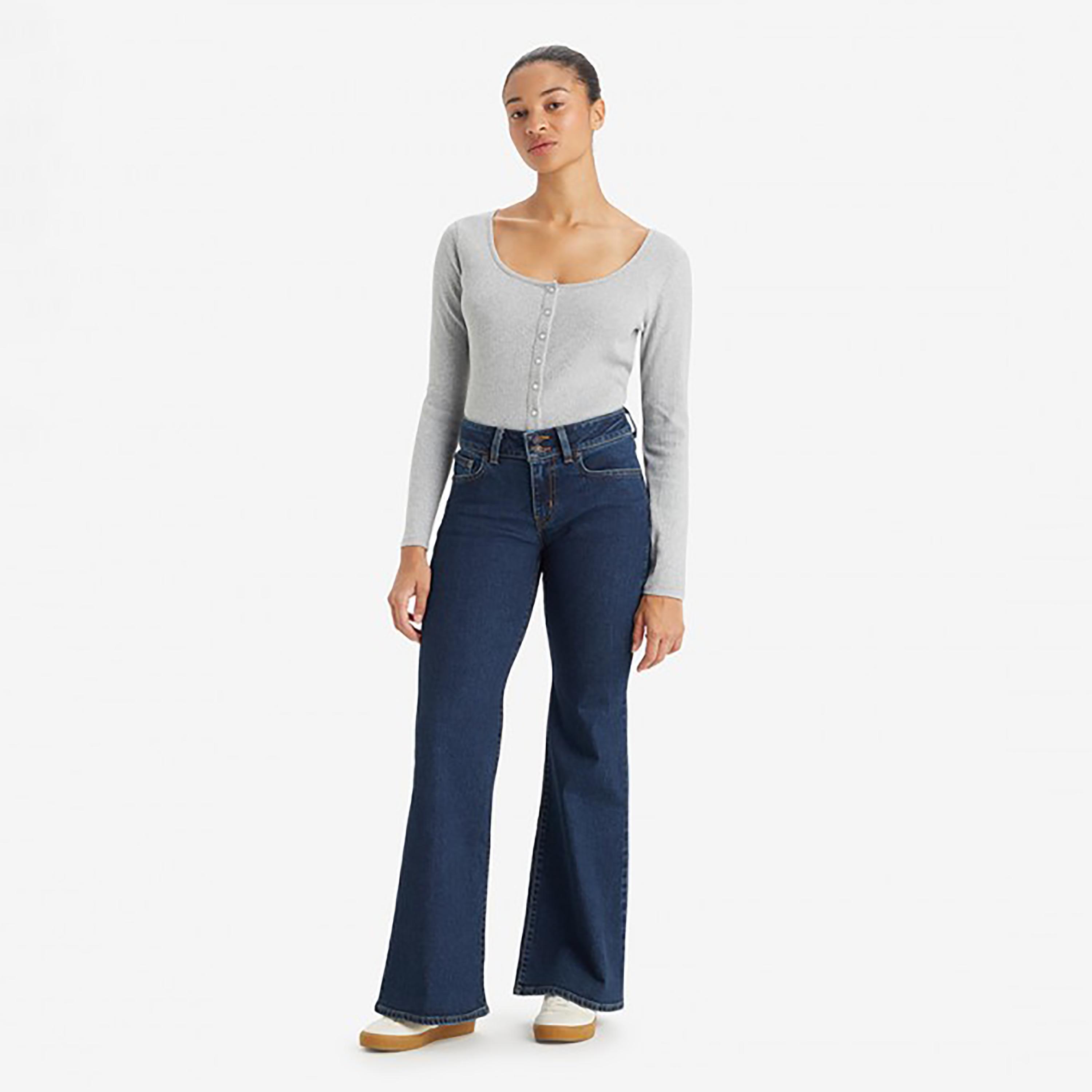 Levi's Blue Wide Fit Mid-Rise Wide Leg Jeans-women-clothing-bottoms-jeans-image-3
