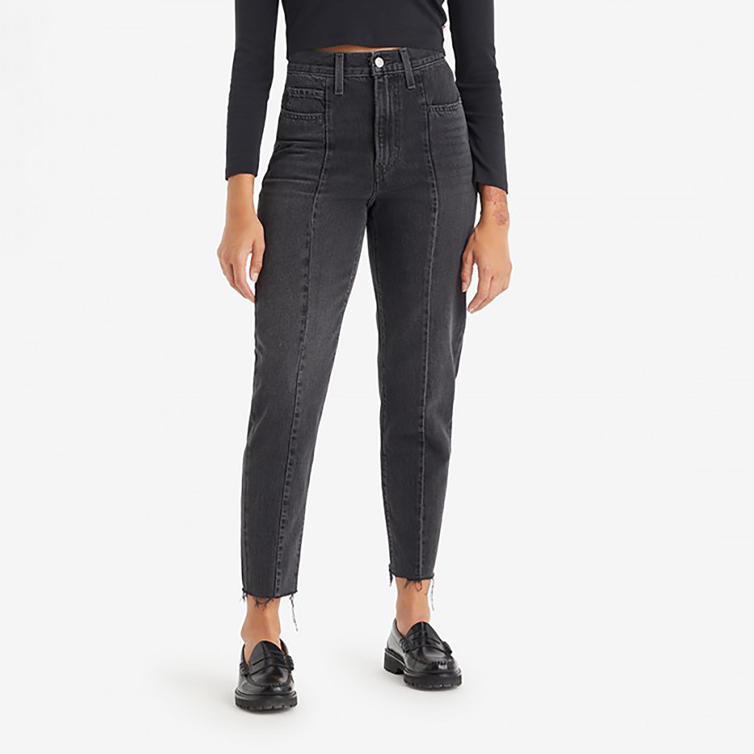 بنطال جينز من ليفايز بلون اسود ذو موم فيت وجيب متوسط الارتفاع-women-clothing-bottoms-jeans-image-1