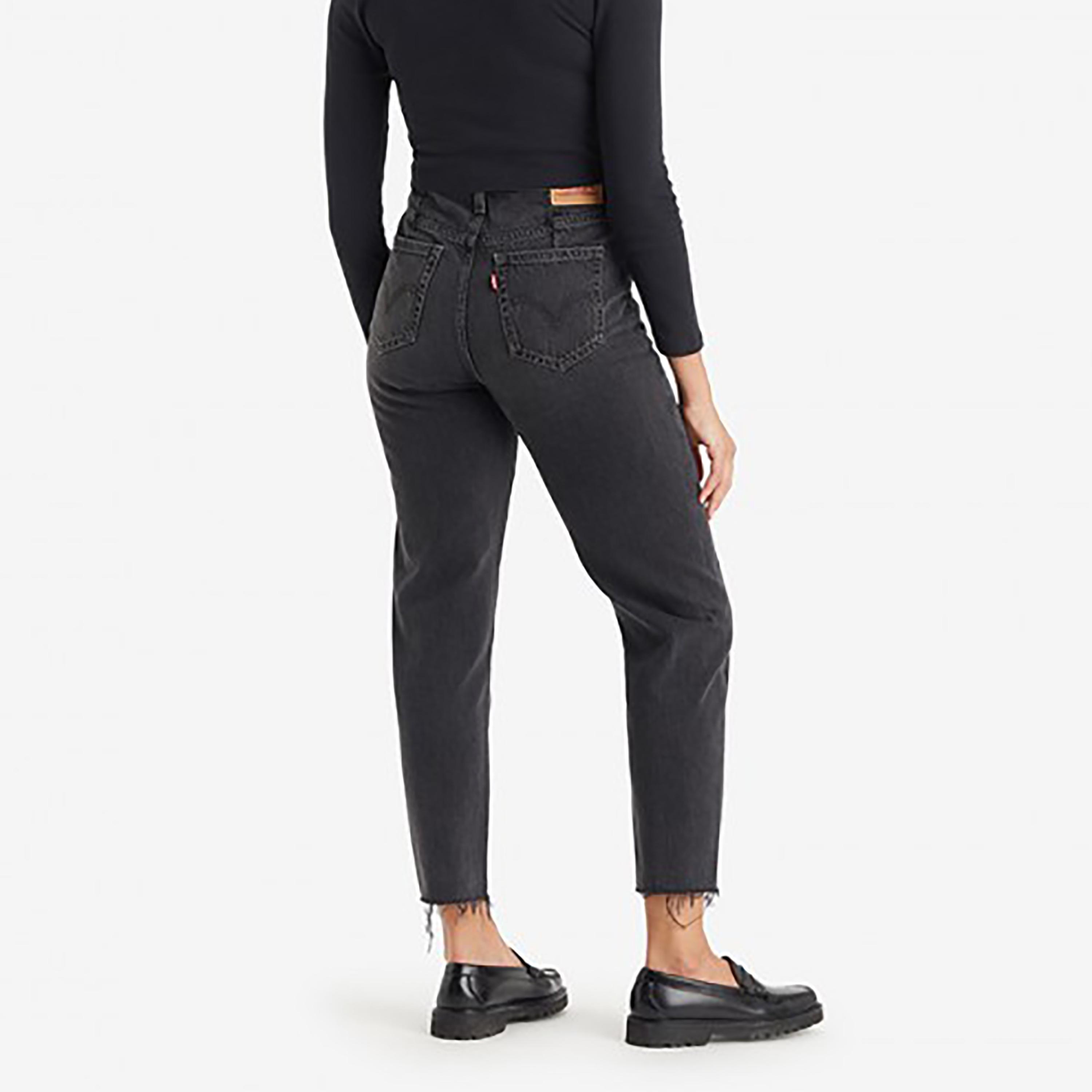 Levi's Black Mom Fit Mid-Rise Pocket Detail Jeans-women-clothing-bottoms-jeans-image-2