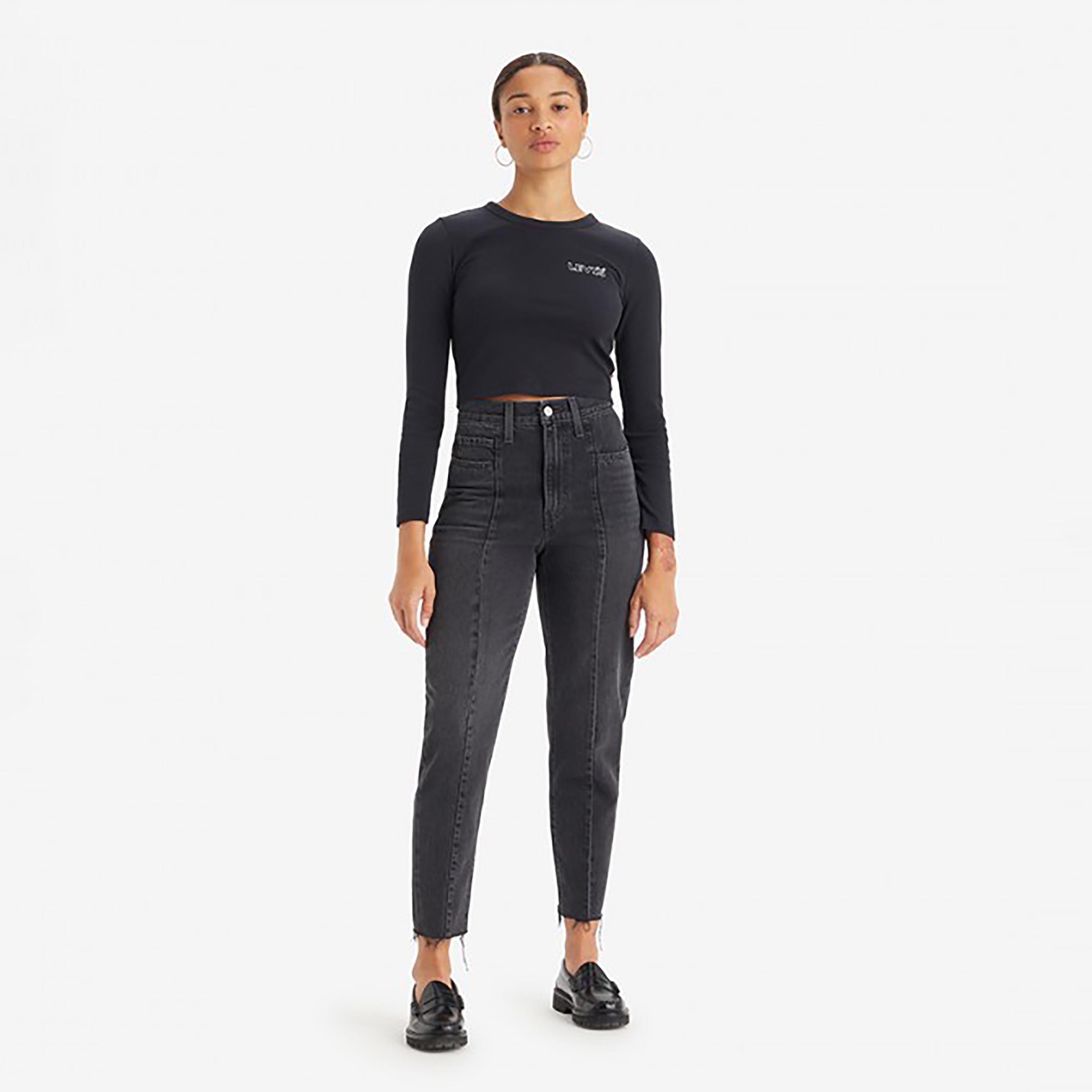 بنطال جينز من ليفايز بلون اسود ذو موم فيت وجيب متوسط الارتفاع-women-clothing-bottoms-jeans-image-3