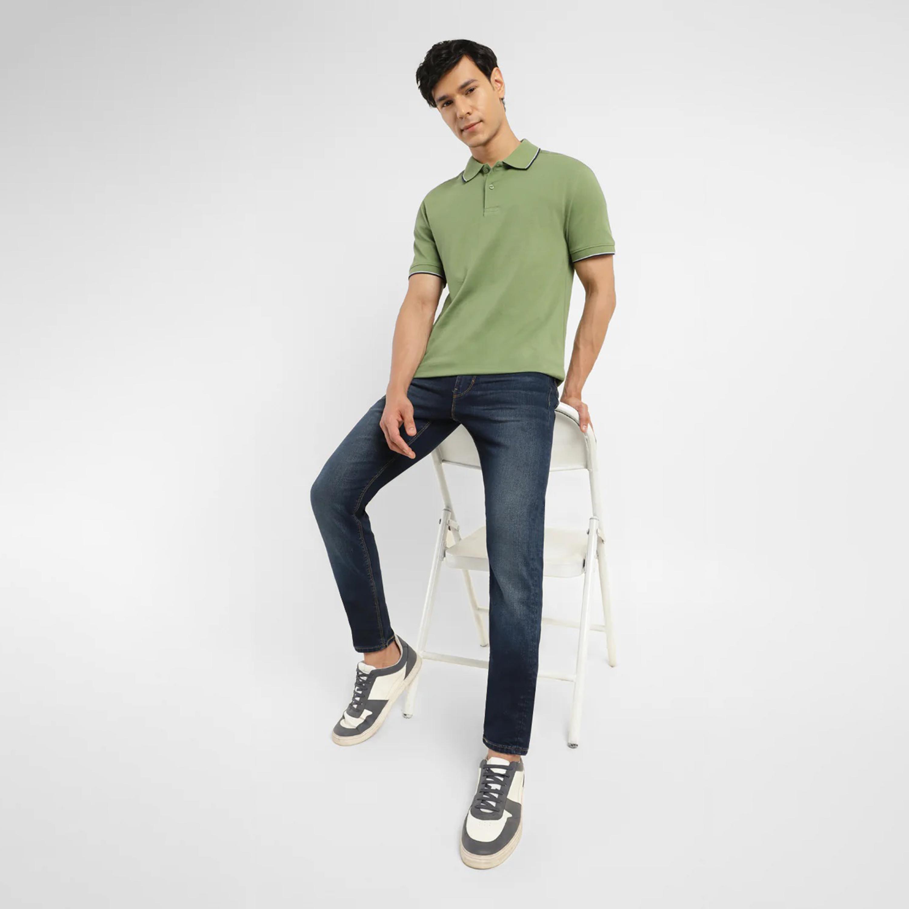ليفايز- بنطال جينز للرجال سكيني خصر متوسط الارتفاع لون ازرق-men-clothing-bottoms-jeans-image-2