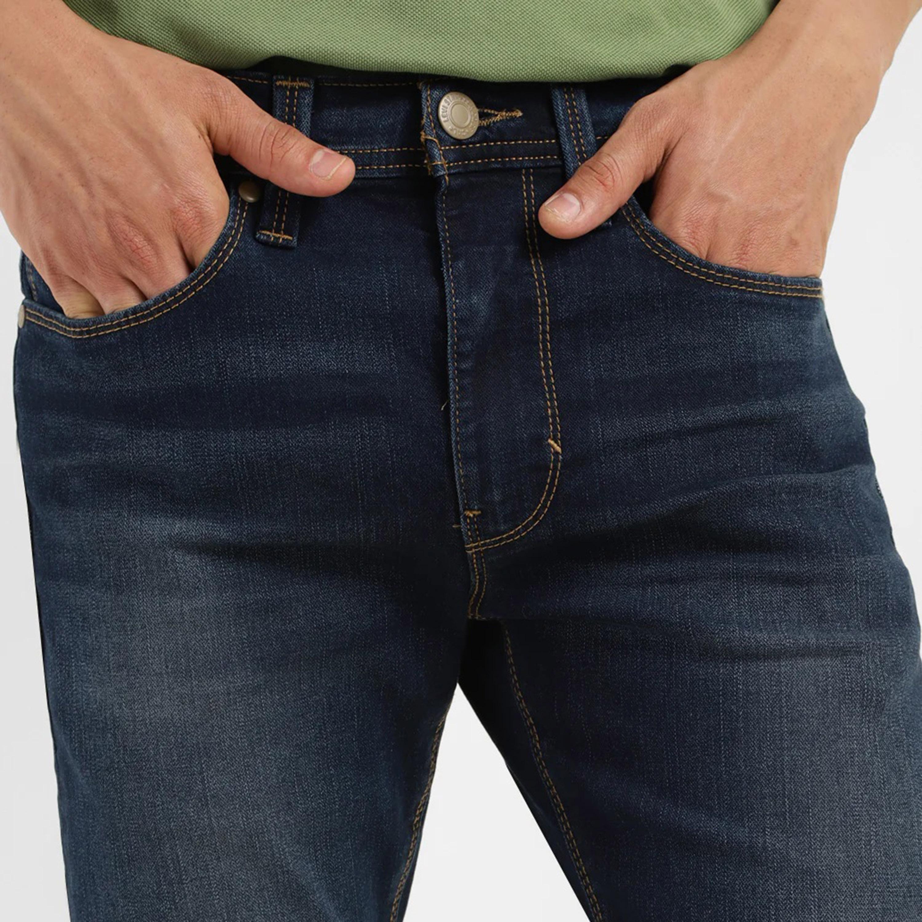 ليفايز- بنطال جينز للرجال سكيني خصر متوسط الارتفاع لون ازرق-men-clothing-bottoms-jeans-image-5