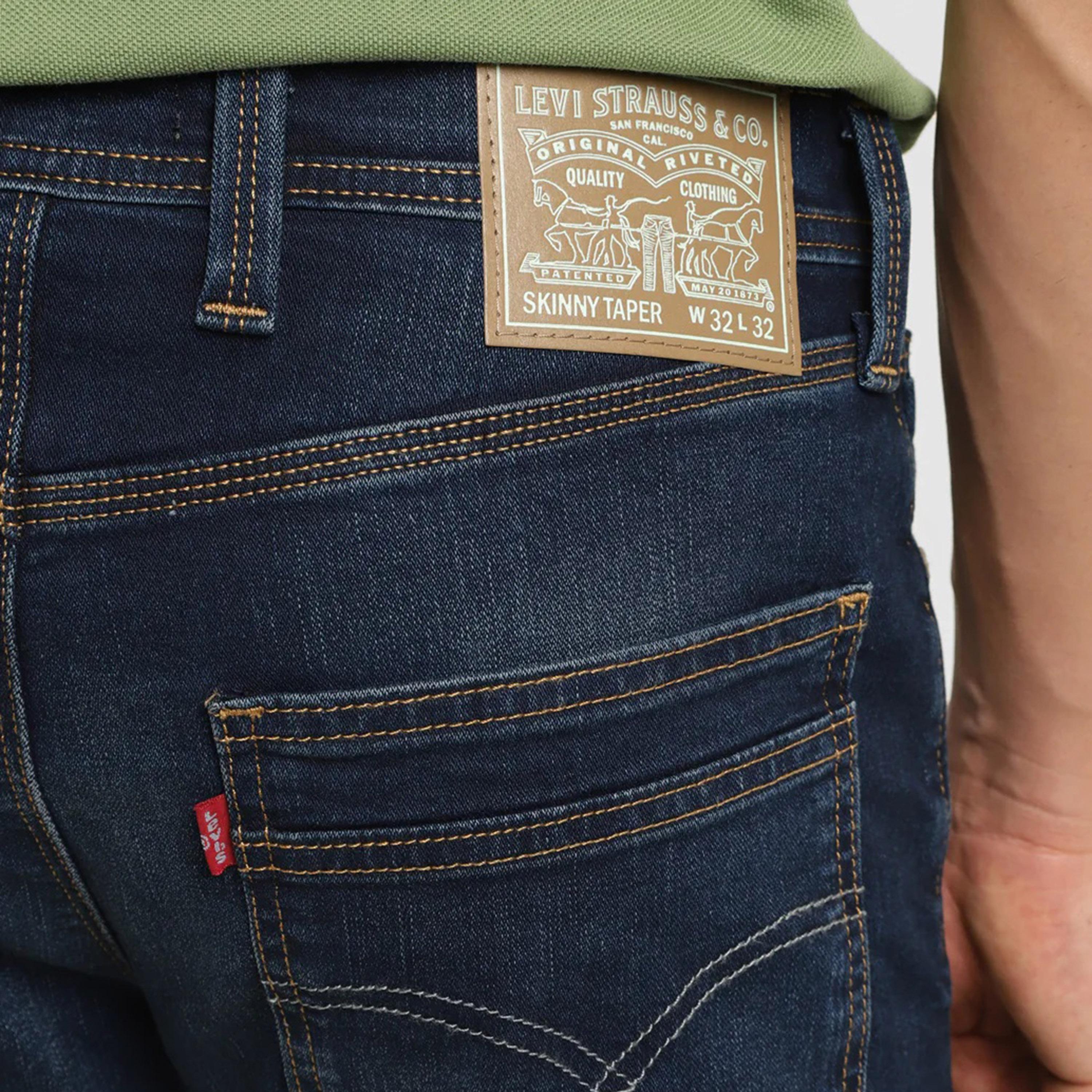 ليفايز- بنطال جينز للرجال سكيني خصر متوسط الارتفاع لون ازرق-men-clothing-bottoms-jeans-image-6