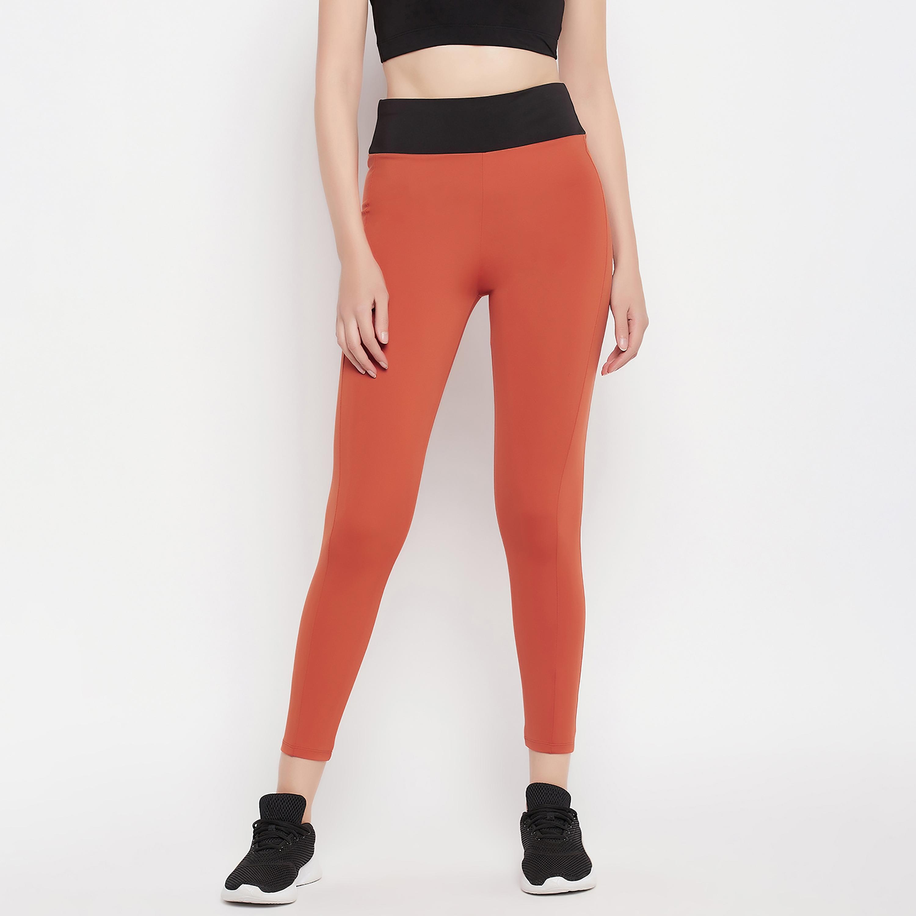 لباس ضيق سادة عالية الخصر من كلوفيا-women-clothing-sportswearandactivewear-bottoms-image-2