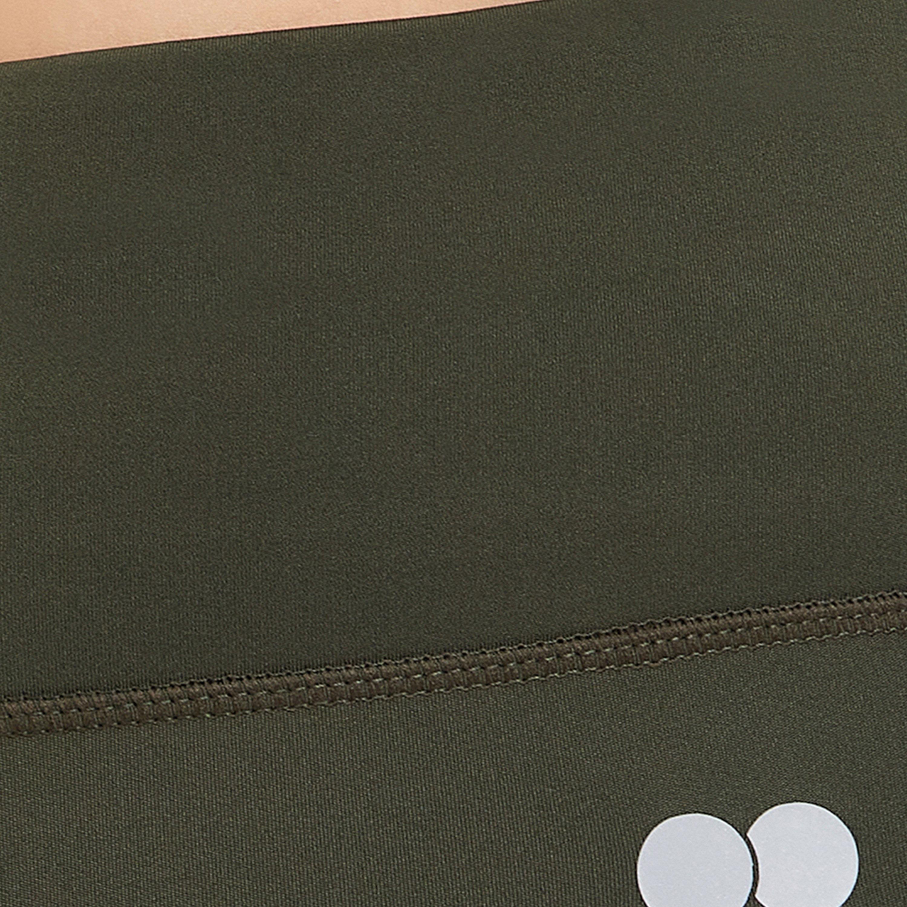 Clovia High Rise Women's Active Tights in Olive Green with Side Pocket & Printed Panels-women-clothing-sportswearandactivewear-bottoms-image-7