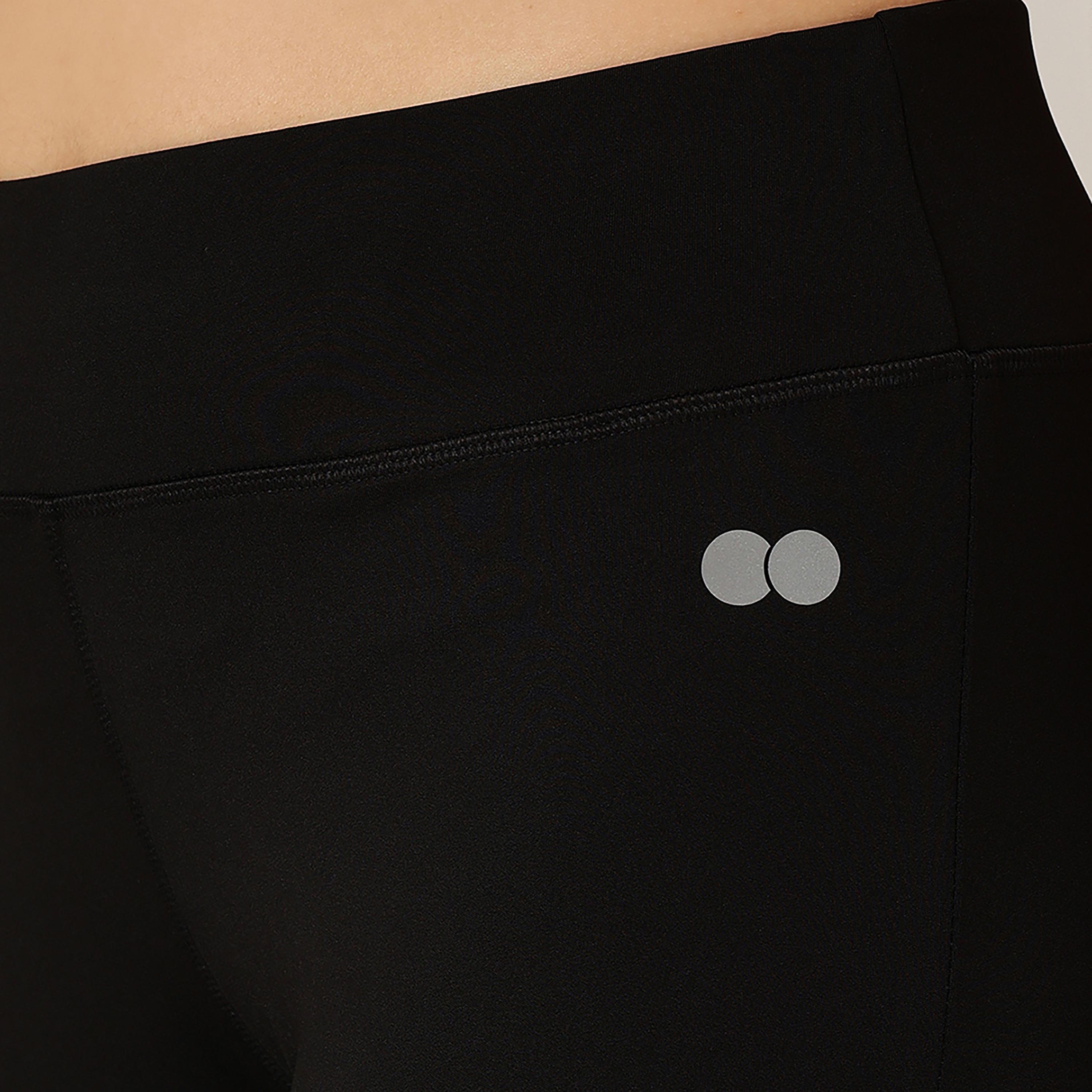 سروال رياضي ضيق بقصة مريحة وخصر مرتفع - أسود من كلوفيا-women-clothing-bottoms-leggings-image-6