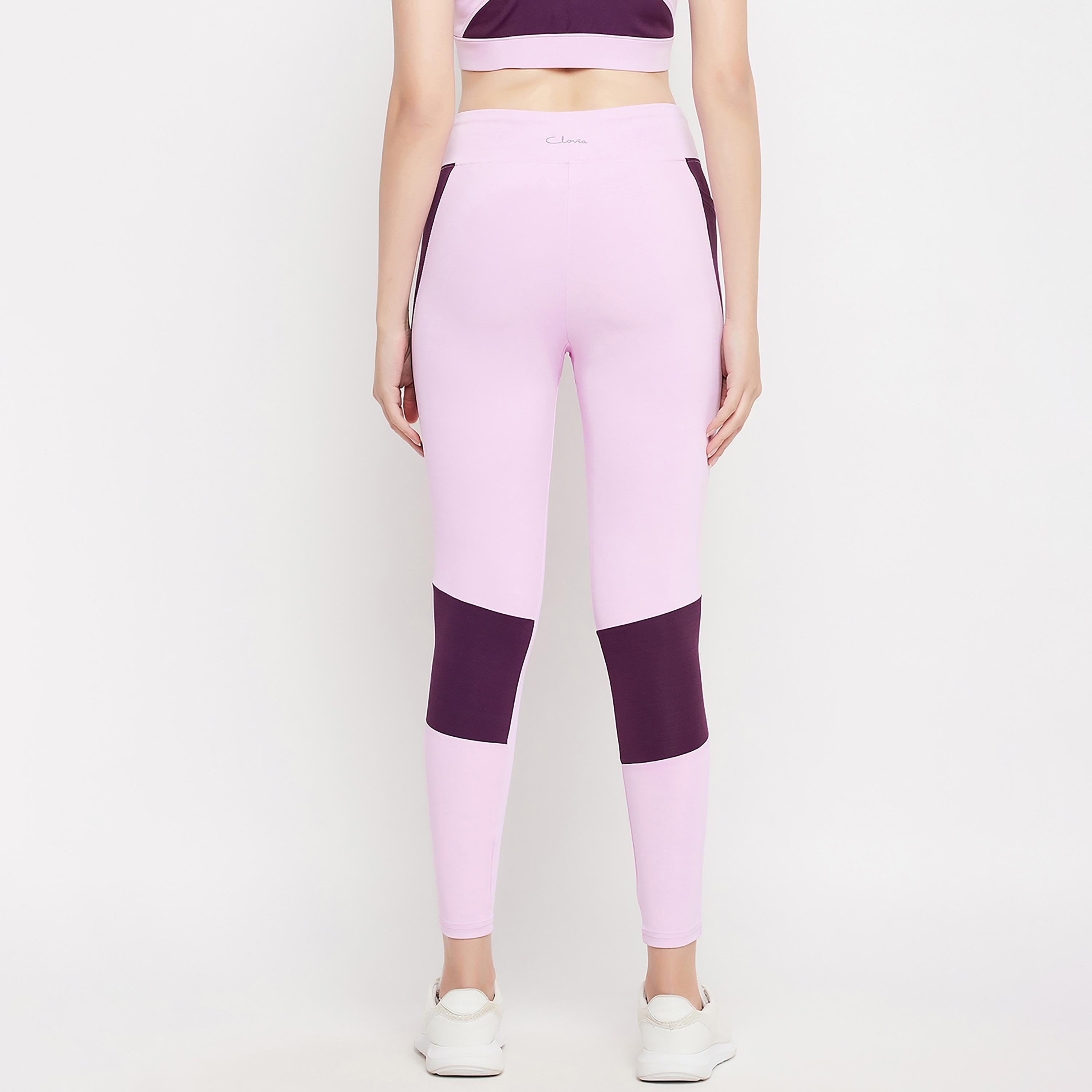 لباس ضيق ذو كلر بلوكد عالي الخصر من كلوفيا-women-clothing-sportswearandactivewear-bottoms-image-5