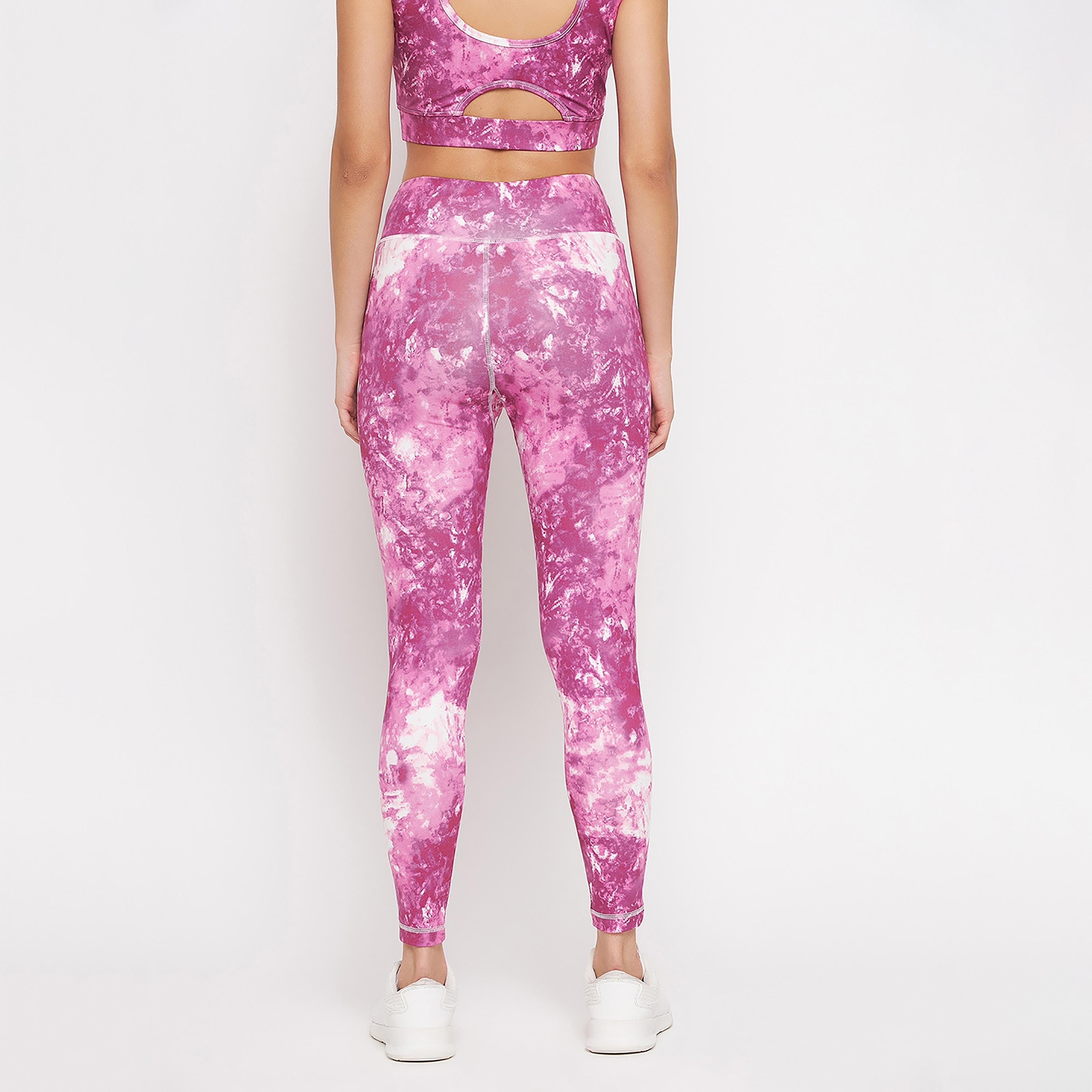 لباس ضيق بخصر عالٍ وطبعة مع تائي ودائي من كلوفيا-women-clothing-sportswearandactivewear-bottoms-image-5