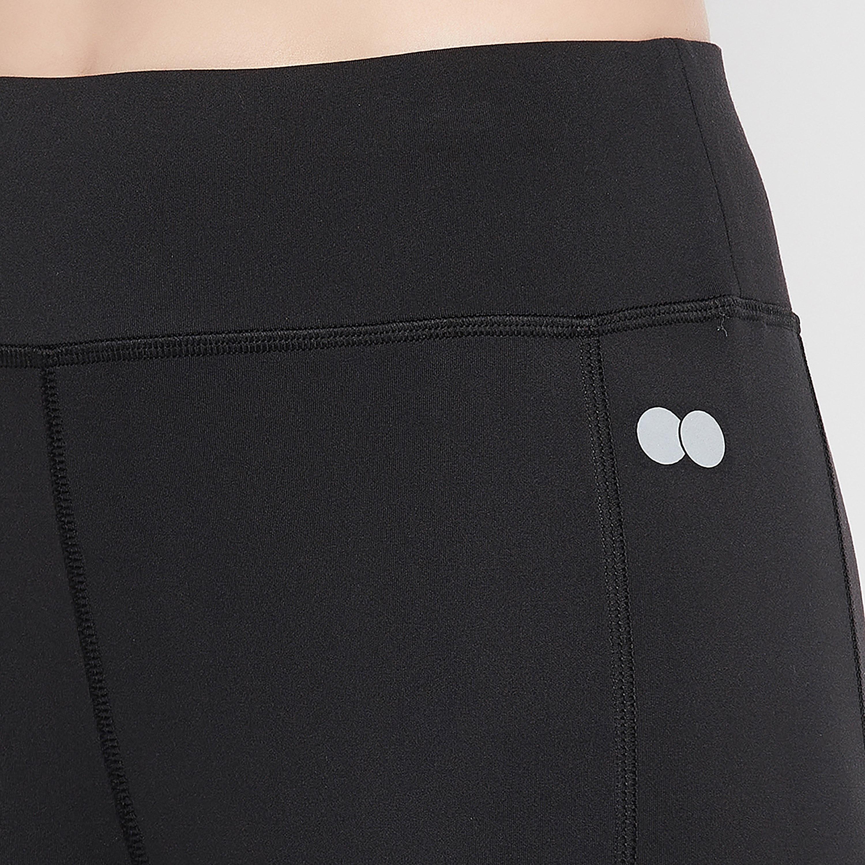 Clovia High-Rise Women's Active Tights in Black with Side Pocket-women-clothing-bottoms-leggings-image-6