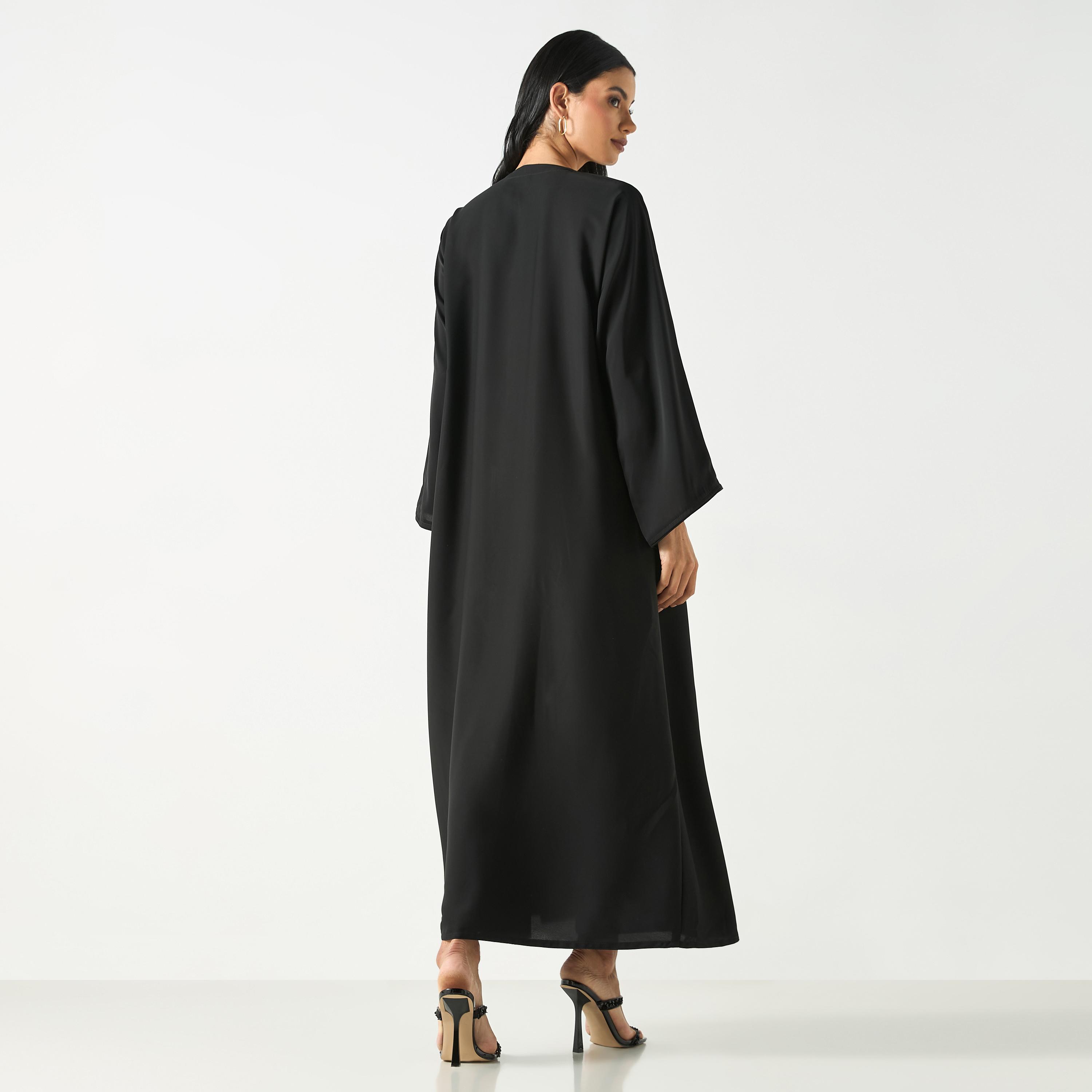 Hadiyath Al Madinah Solid Abaya-women-arabicclothing-abayas-image-4