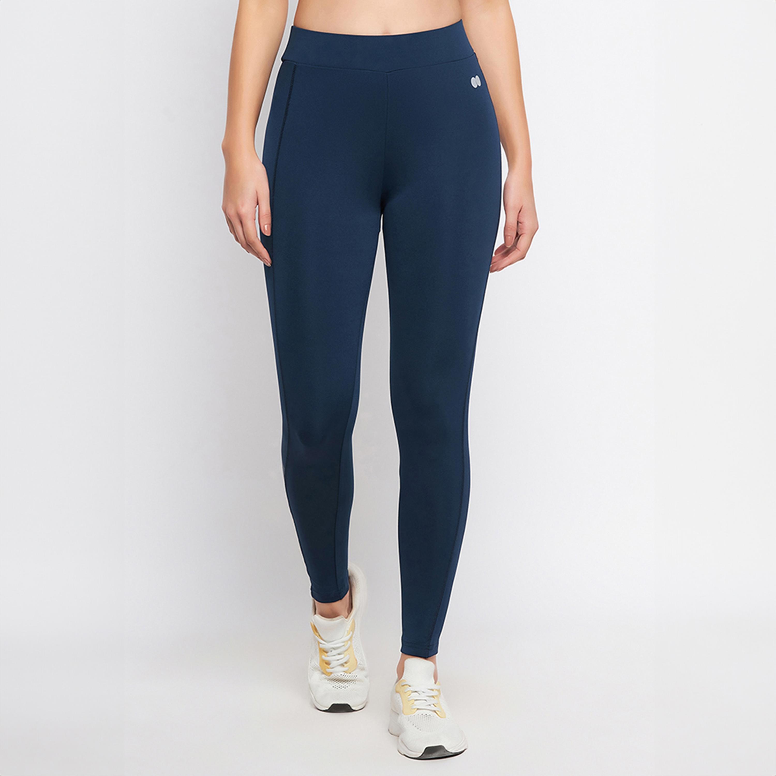 سروال رياضي ضيق بطول الكاحل - أزرق مائي من كلوفيا-women-clothing-bottoms-leggings-image-1