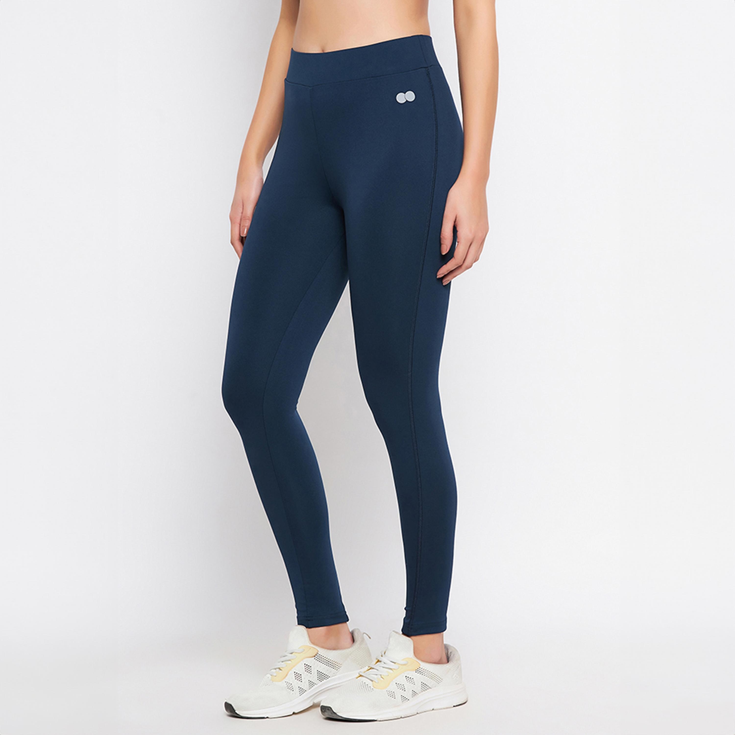 سروال رياضي ضيق بطول الكاحل - أزرق مائي من كلوفيا-women-clothing-bottoms-leggings-image-4