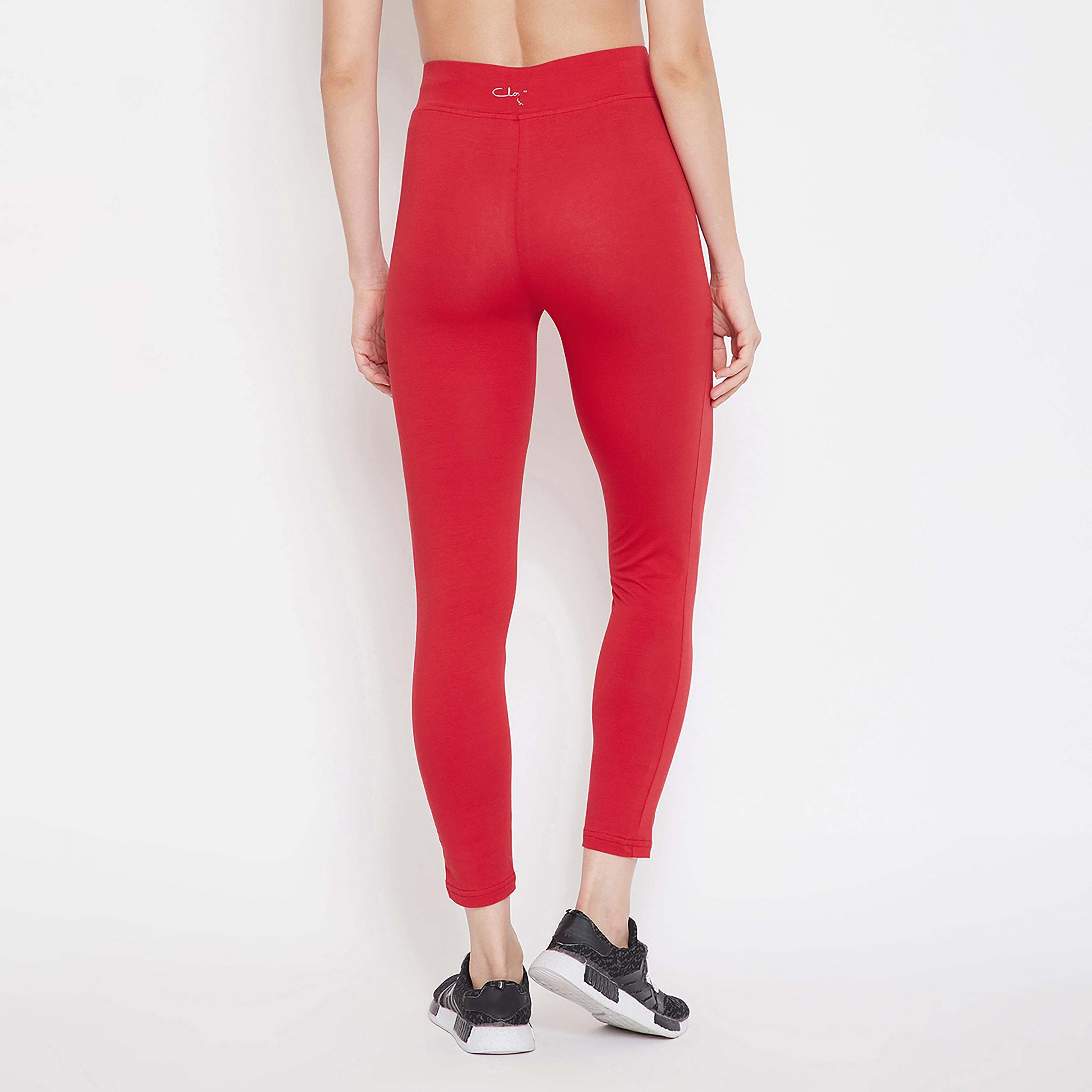 لباس ضيق سادة عالية الخصر من كلوفيا-women-clothing-sportswearandactivewear-bottoms-image-1