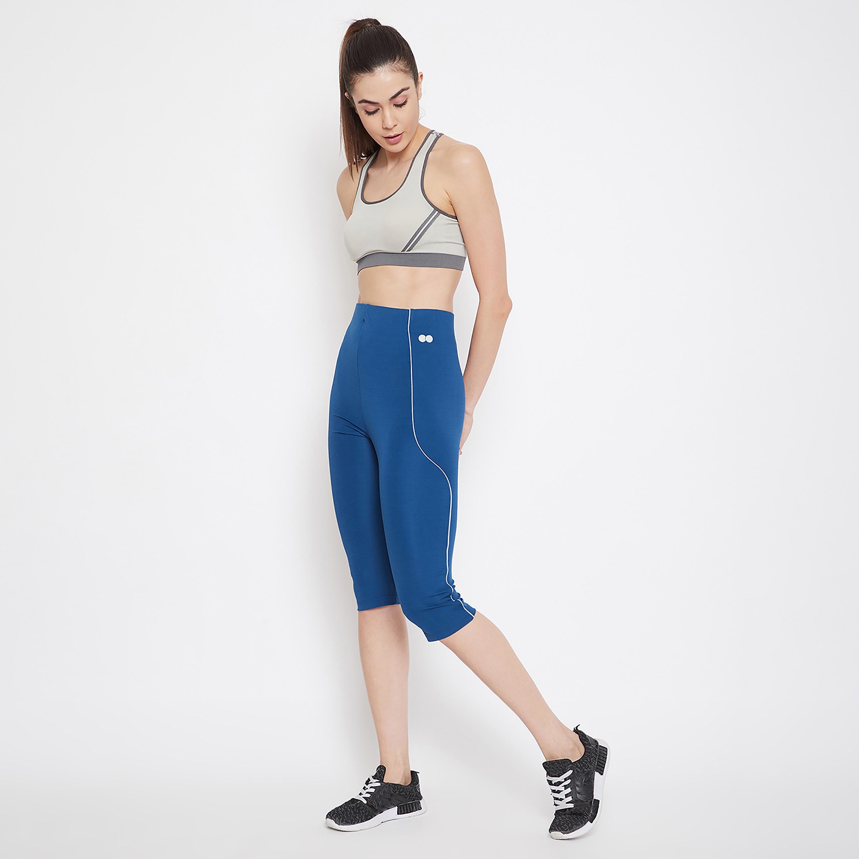 Clovia Solid Mid Waist Capri-women-clothing-sportswearandactivewear-bottoms-image-3
