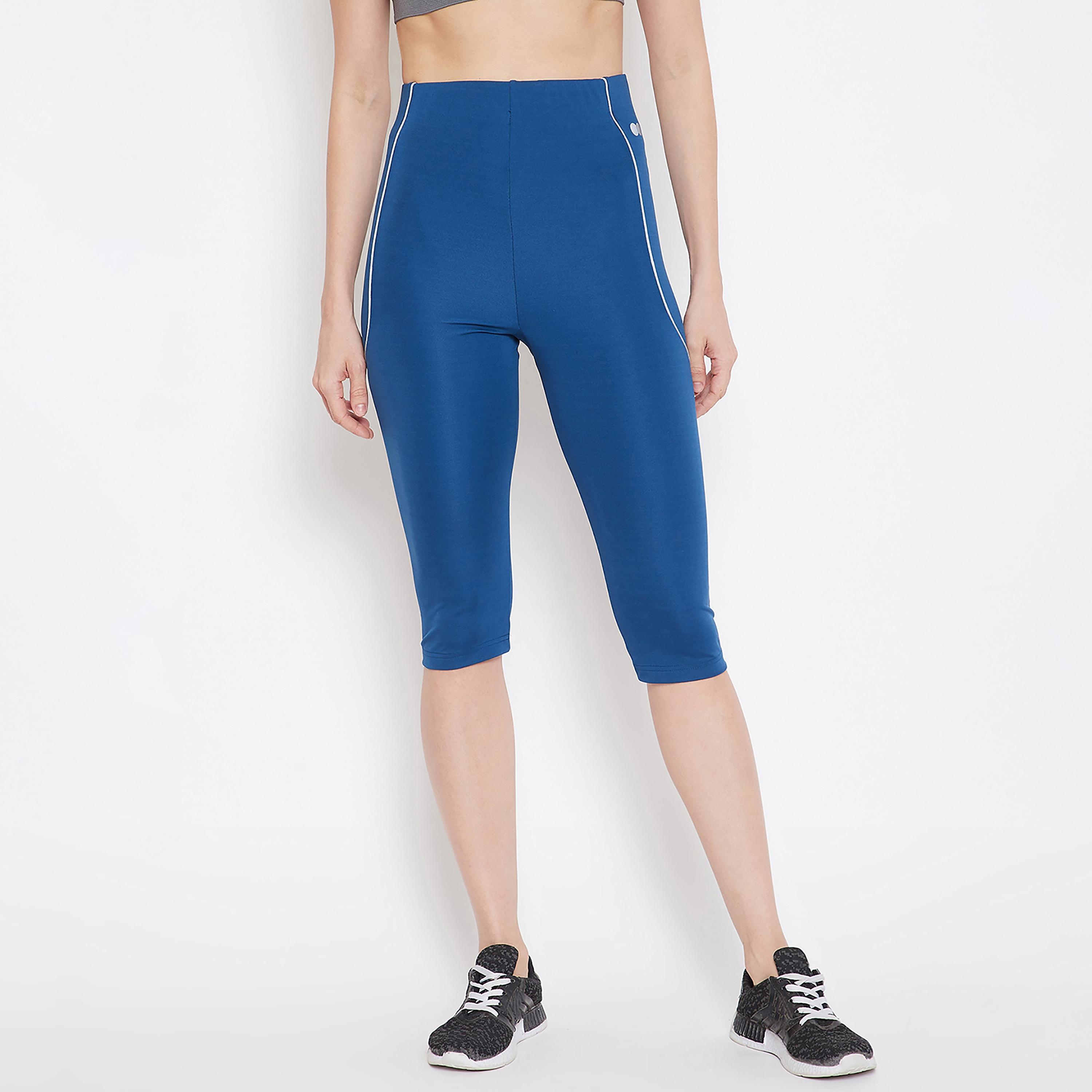 Clovia Solid Mid Waist Capri-women-clothing-sportswearandactivewear-bottoms-image-1