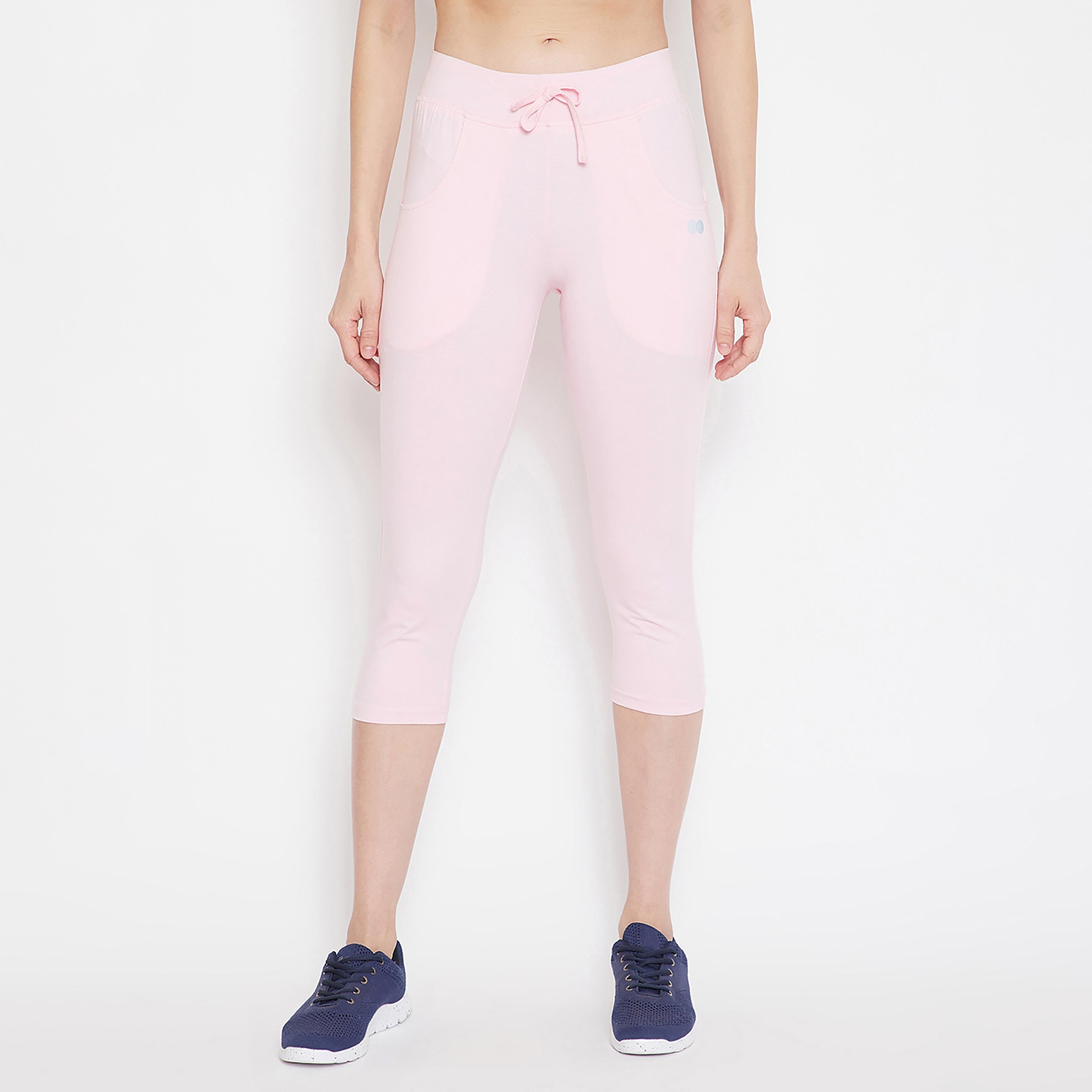 Clovia Solid Mid Waist Drawstring Capri-women-clothing-sportswearandactivewear-bottoms-image-2