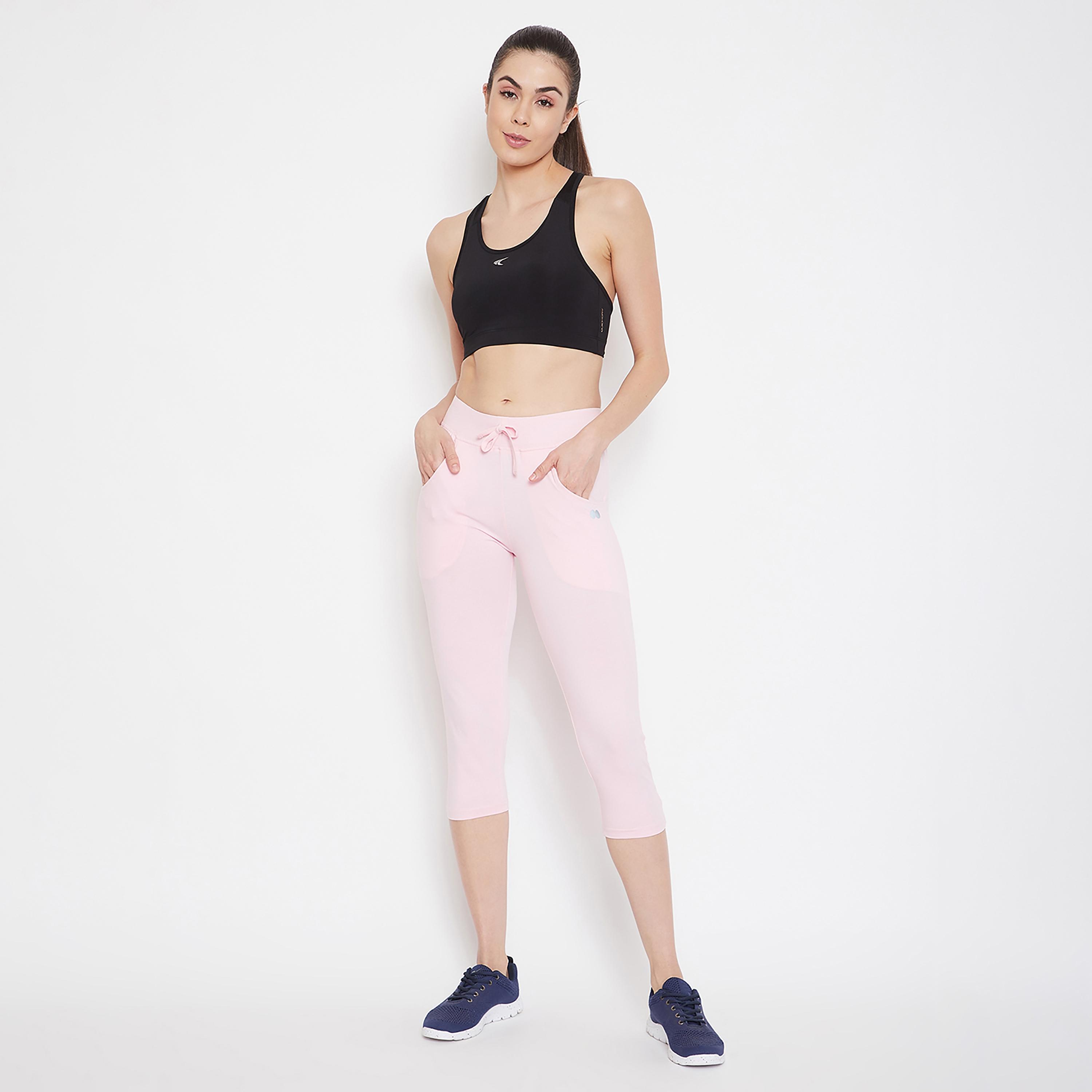 Clovia Solid Mid Waist Drawstring Capri-women-clothing-sportswearandactivewear-bottoms-image-3