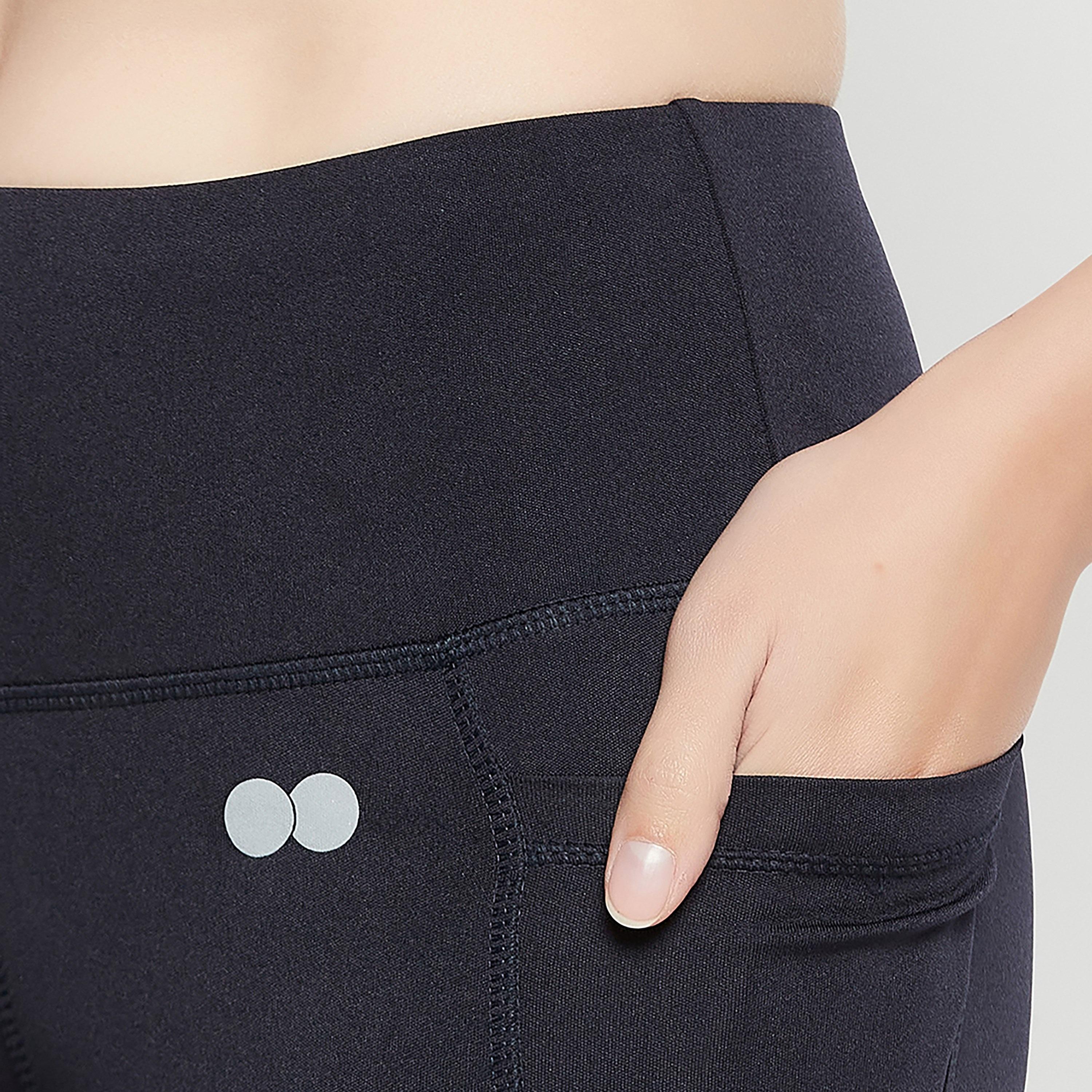 بنطلون يوغا بخصر مرتفع وقصة واسعة ومريحة مع جيوب جانبية - كحلي من كلوفيا-women-clothing-bottoms-joggers-image-6