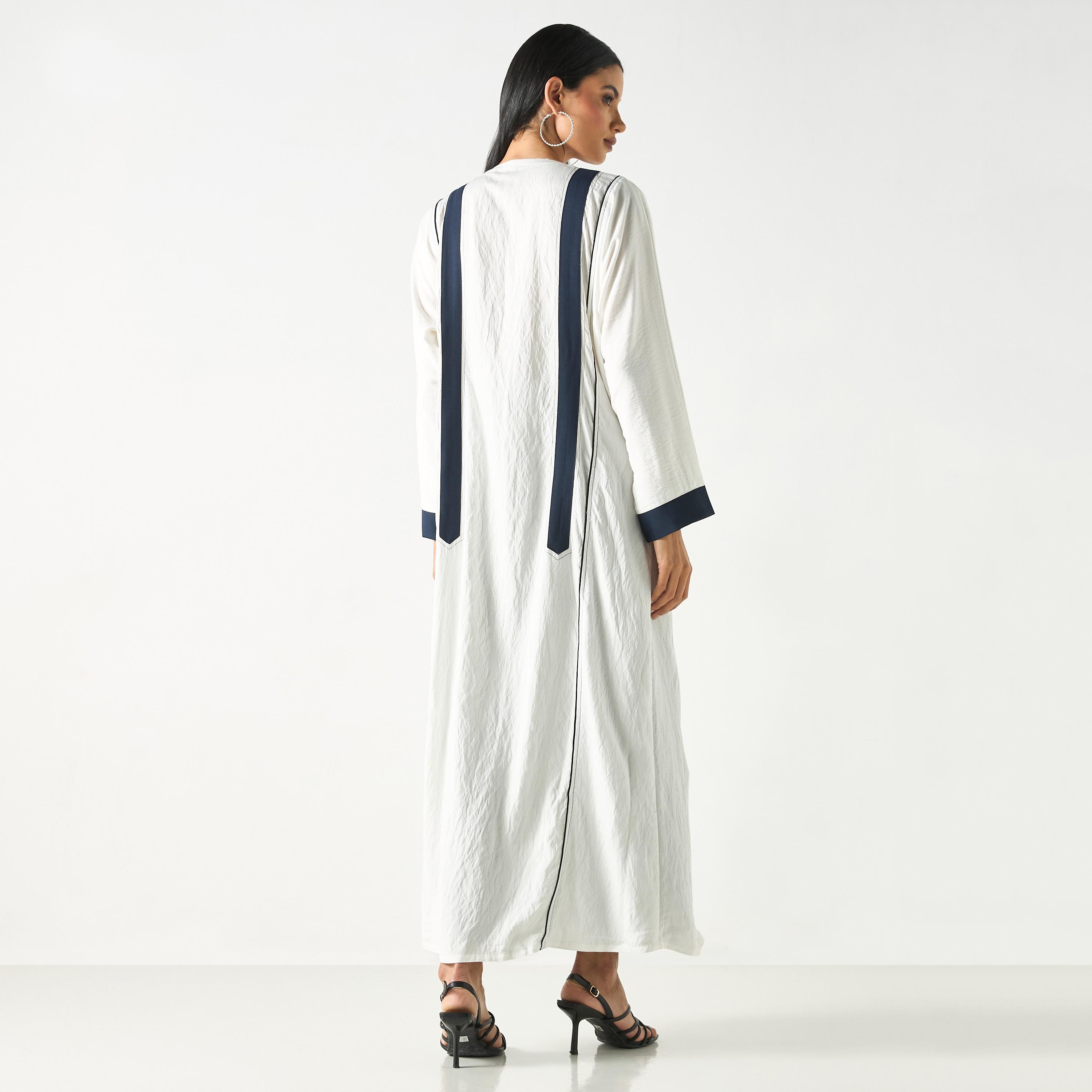Hadiyath Al Madinah Two-Tone Abaya with Hijab-women-arabicclothing-abayas-image-5