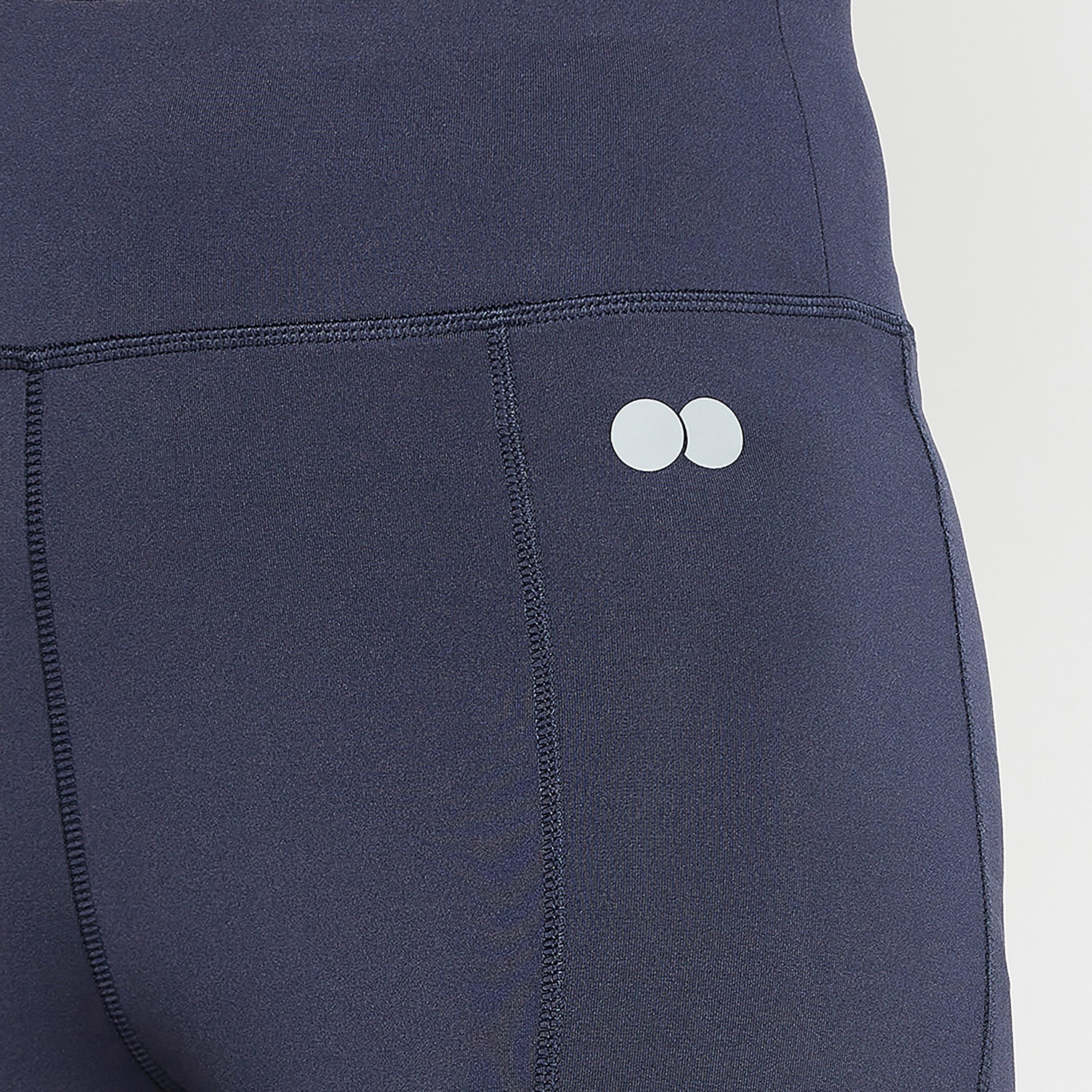 Clovia High-Rise Women's Active Tights in Navy with Side Pocket-women-clothing-bottoms-leggings-image-6