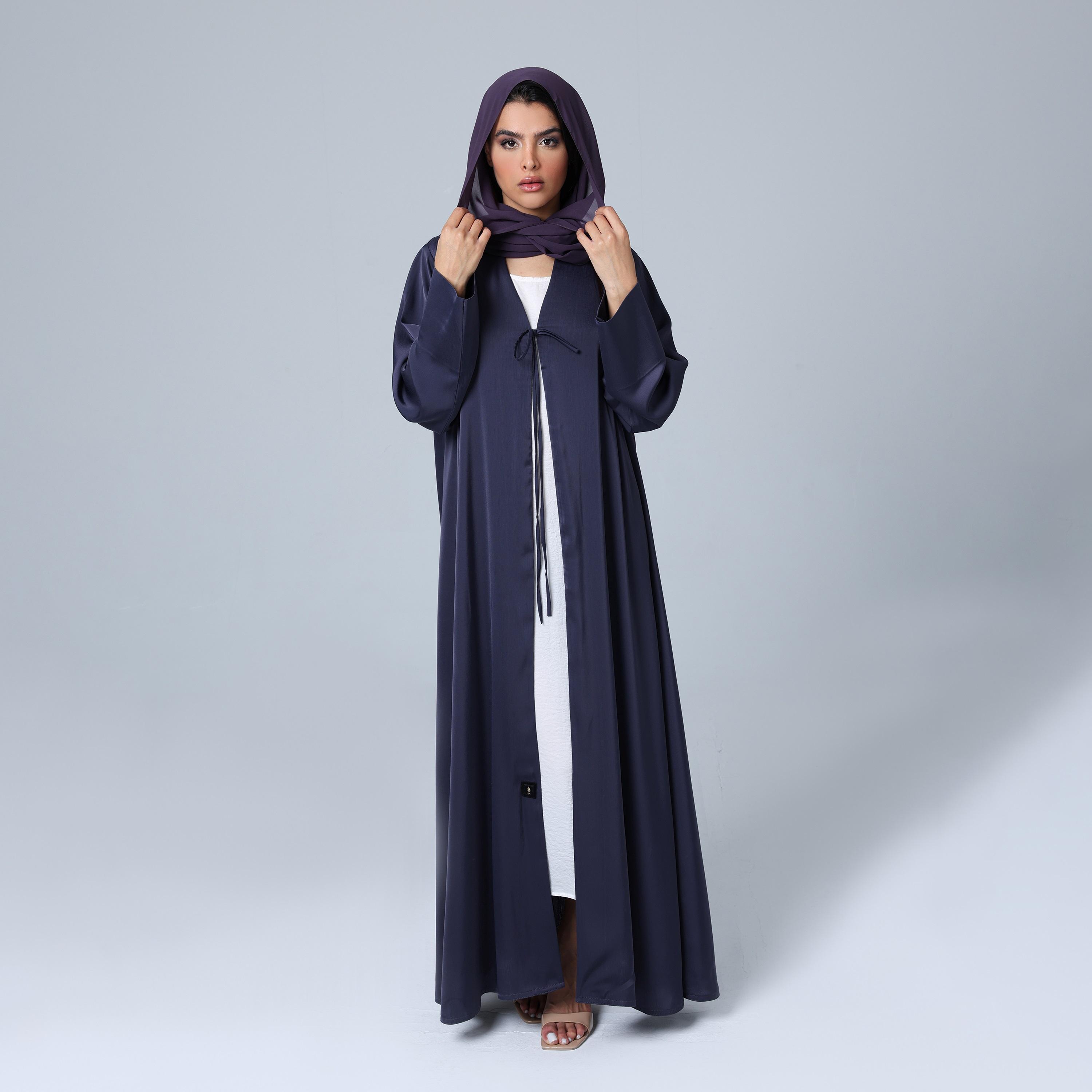 IKKXA Purple Women's Abaya with Hijab-women-arabicclothing-abayas-image-1