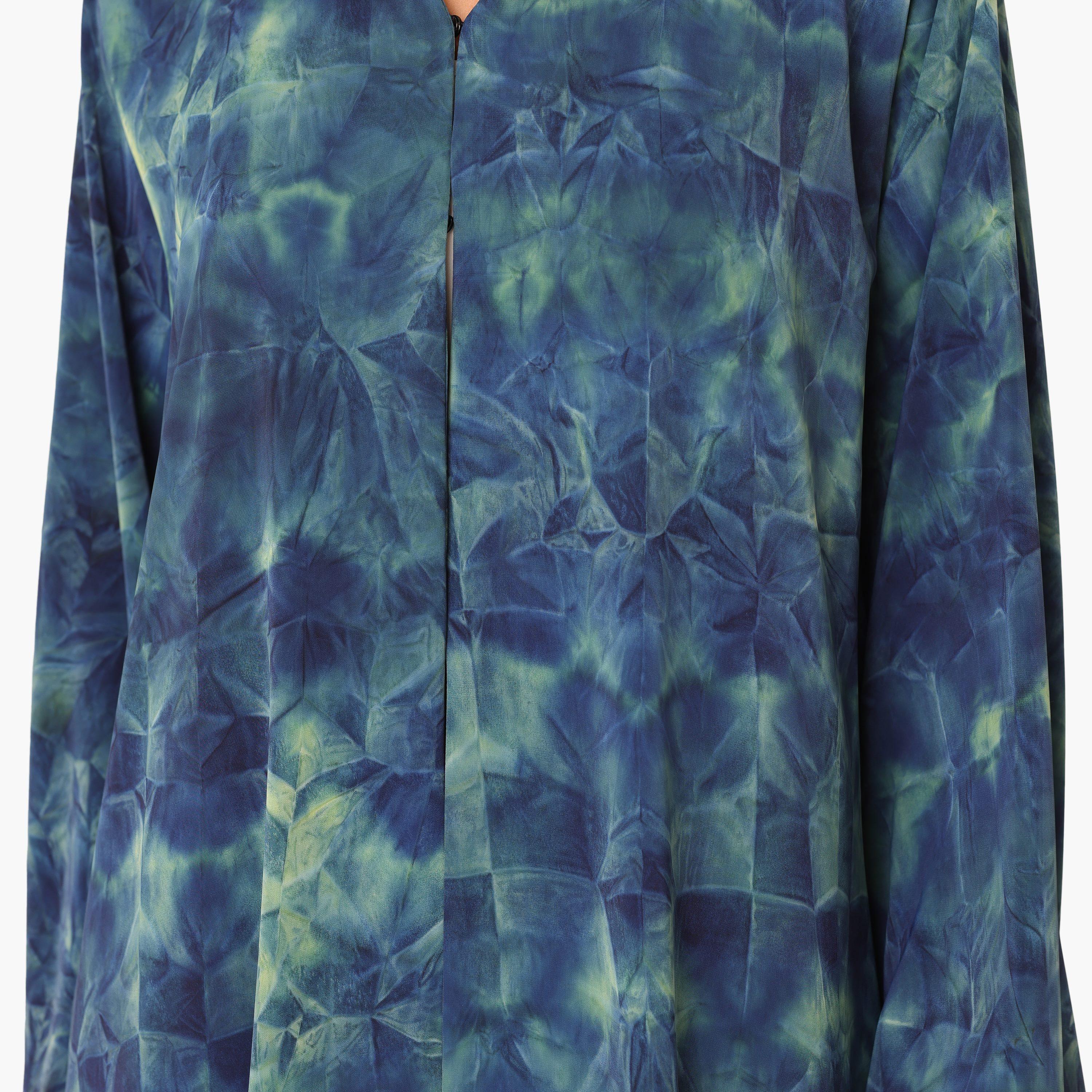 عباية باللون الرمادي بطبعات زهرية مع حجاب للنساء من إيكسا-women-arabicclothing-abayas-image-8