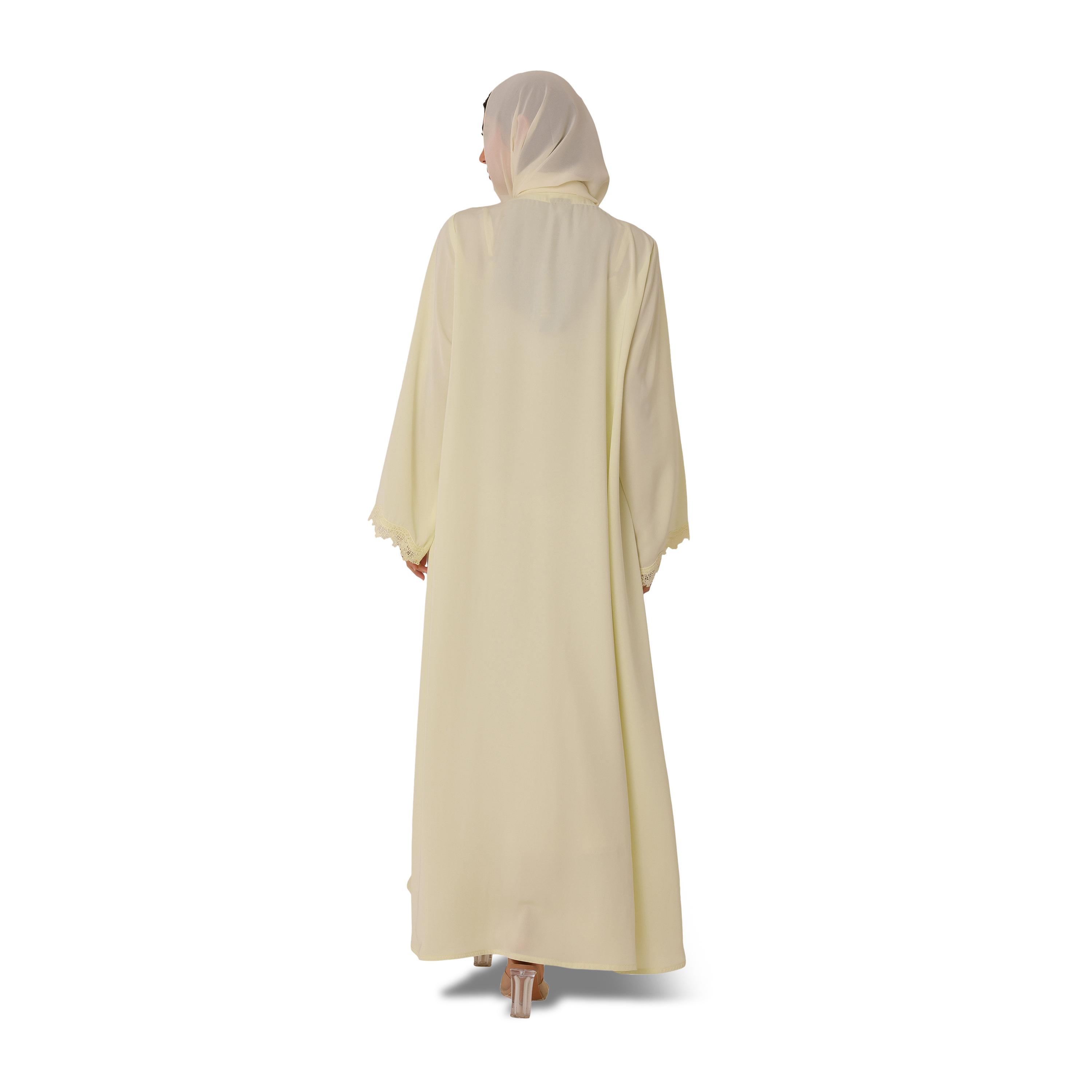 عباية نسائية نيدا مسائية مع حجاب مزينة بدانتيل مزهر وأكمام واسعة مع حجاب من إككسا-women-arabicclothing-abayas-image-5