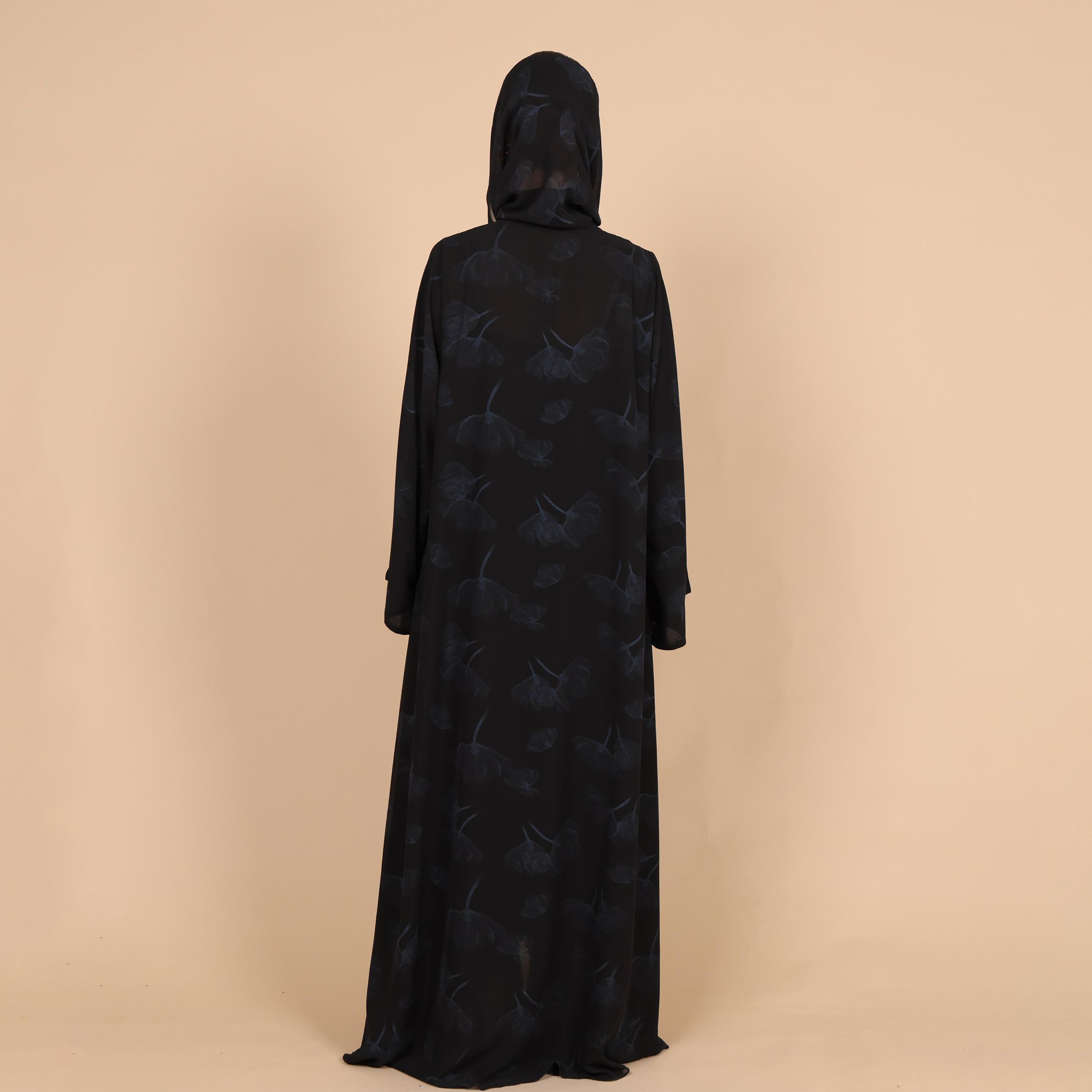 عباية للنساء بطبعة هادئة وأكمام واسعة مع حجاب من إككسا-women-arabicclothing-abayas-image-15