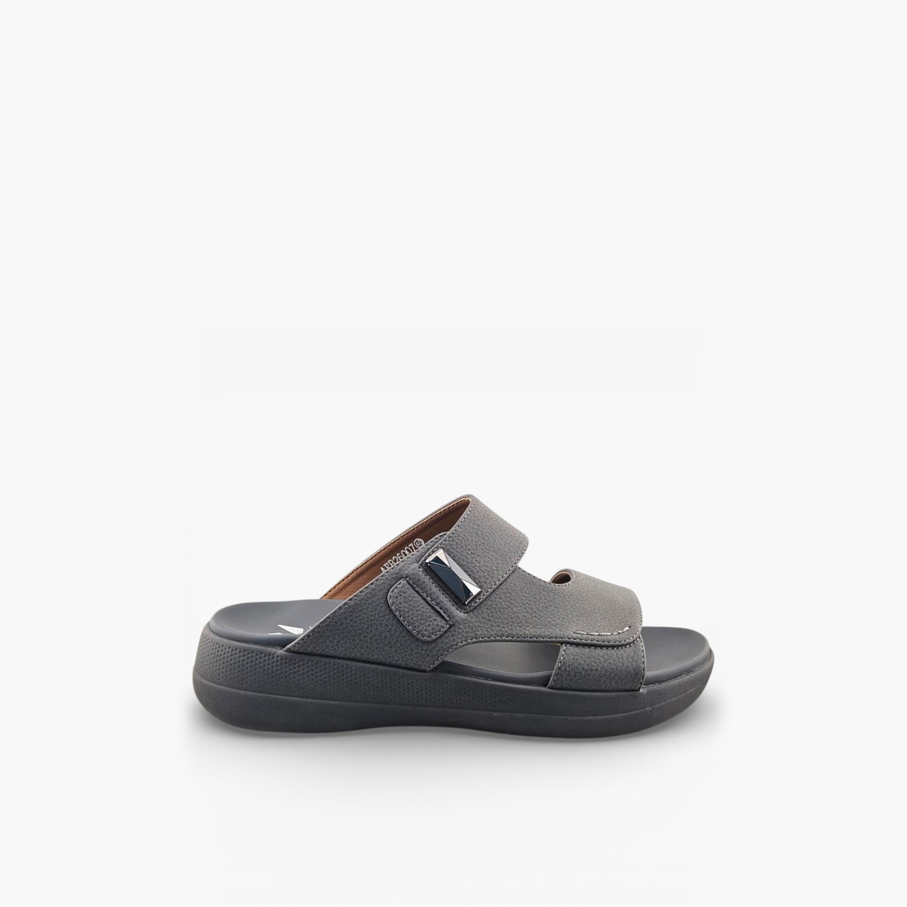 الفانوس - صندل كاسا النور رجالي سهل الارتداء تصميم عربي | AFB26007-men-shoes-sandals-image-2