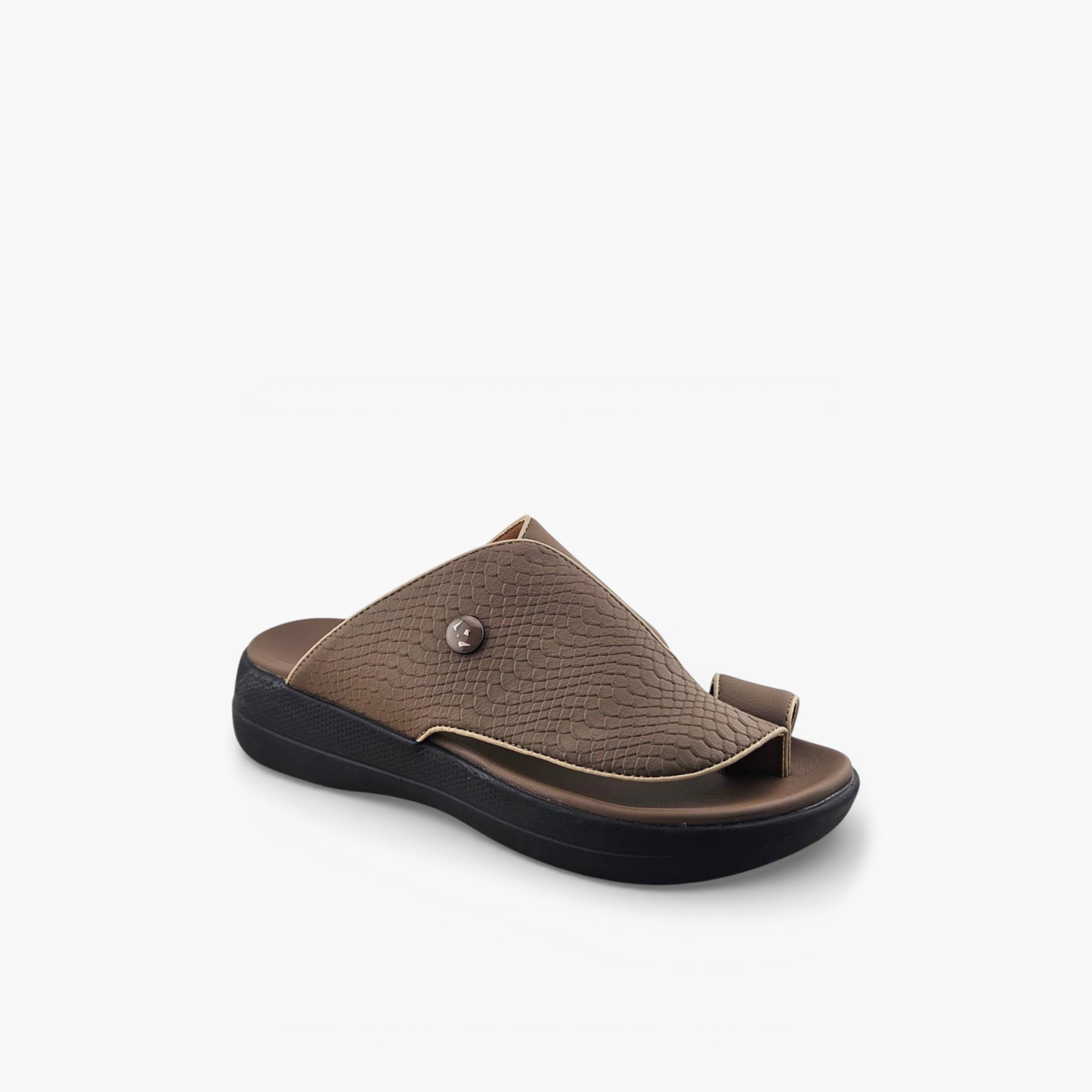 الفانوس - صندل كاسا النور رجالي سهل الارتداء تصميم عربي | AFB26009-men-shoes-sandals-image-1