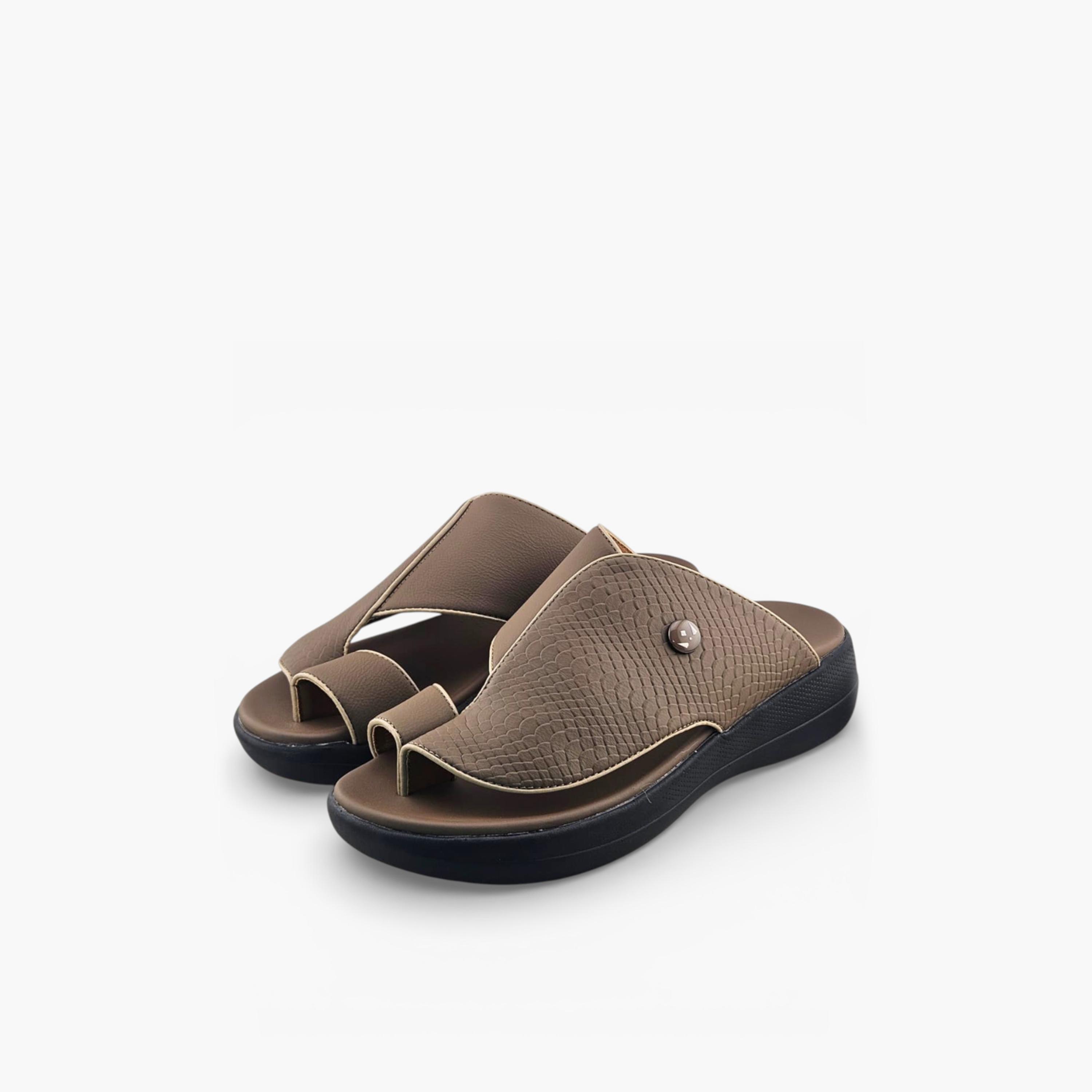 الفانوس - صندل كاسا النور رجالي سهل الارتداء تصميم عربي | AFB26009-men-shoes-sandals-image-3