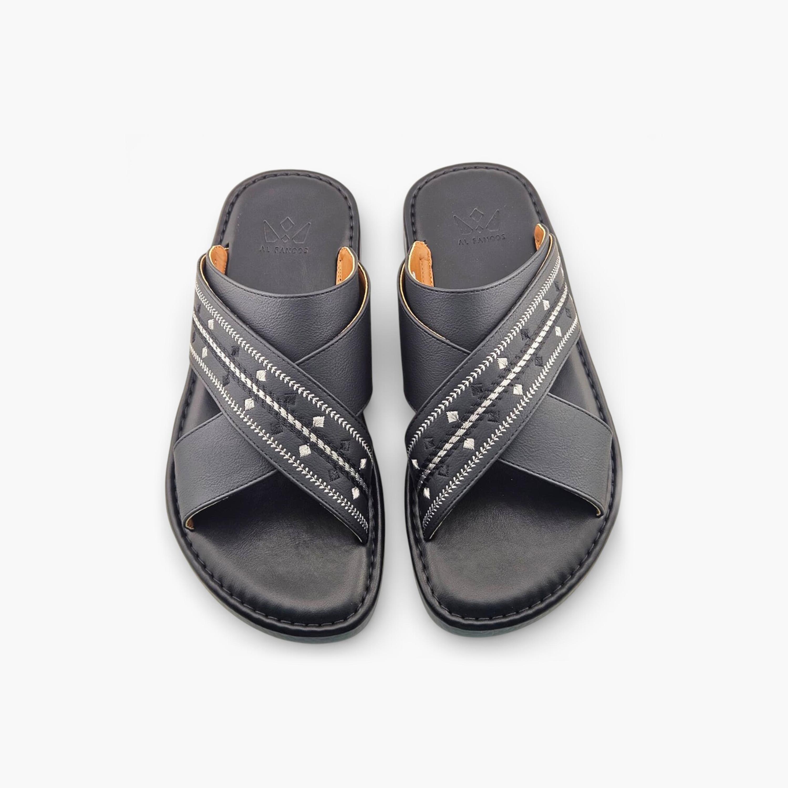 الفانوس - صندل بالازو رجالي سهل الارتداء تصميم التراث العربي | AFB26011-men-shoes-sandals-image-3