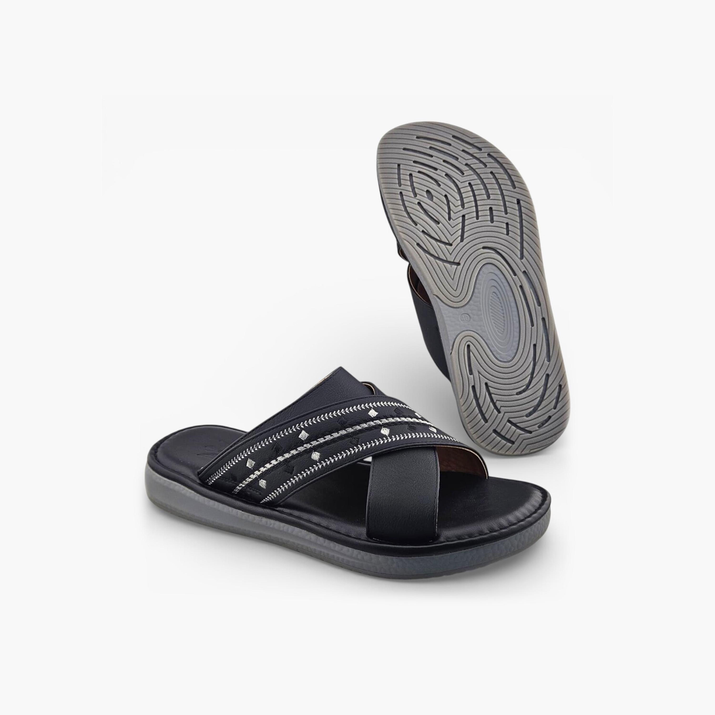 الفانوس - صندل بالازو رجالي سهل الارتداء تصميم التراث العربي | AFB26011-men-shoes-sandals-image-5