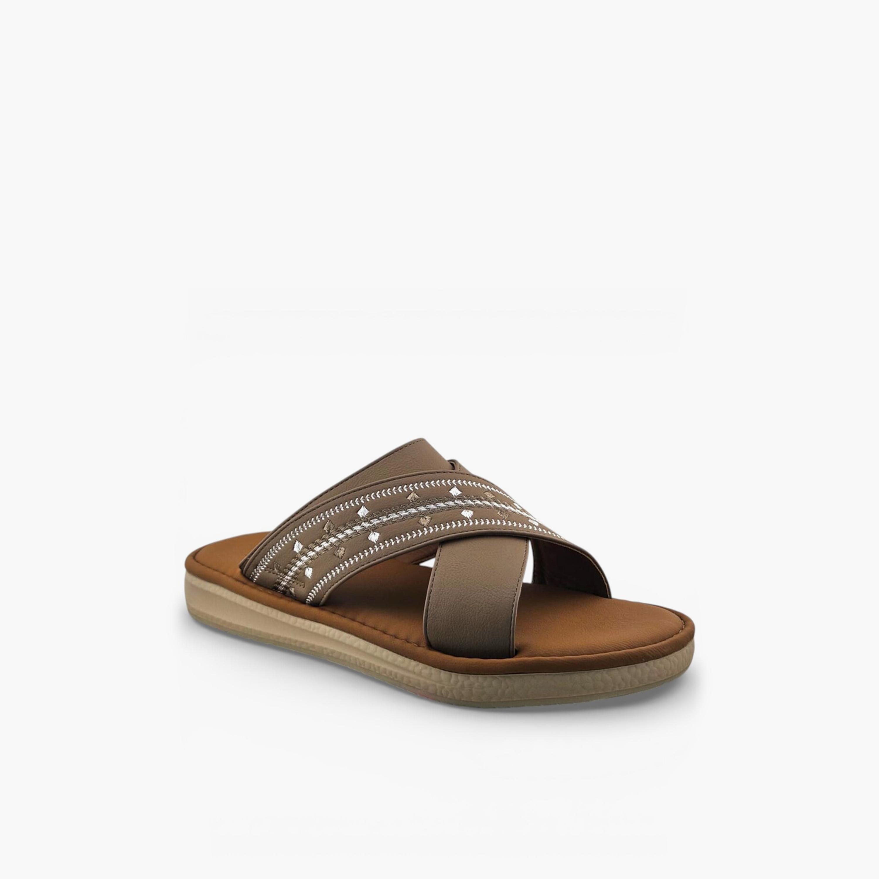 Al Fanoos Men's Slip-On Palazzo Al Turath Arabic Sandals | AFB26011-men-shoes-sandals-image-1