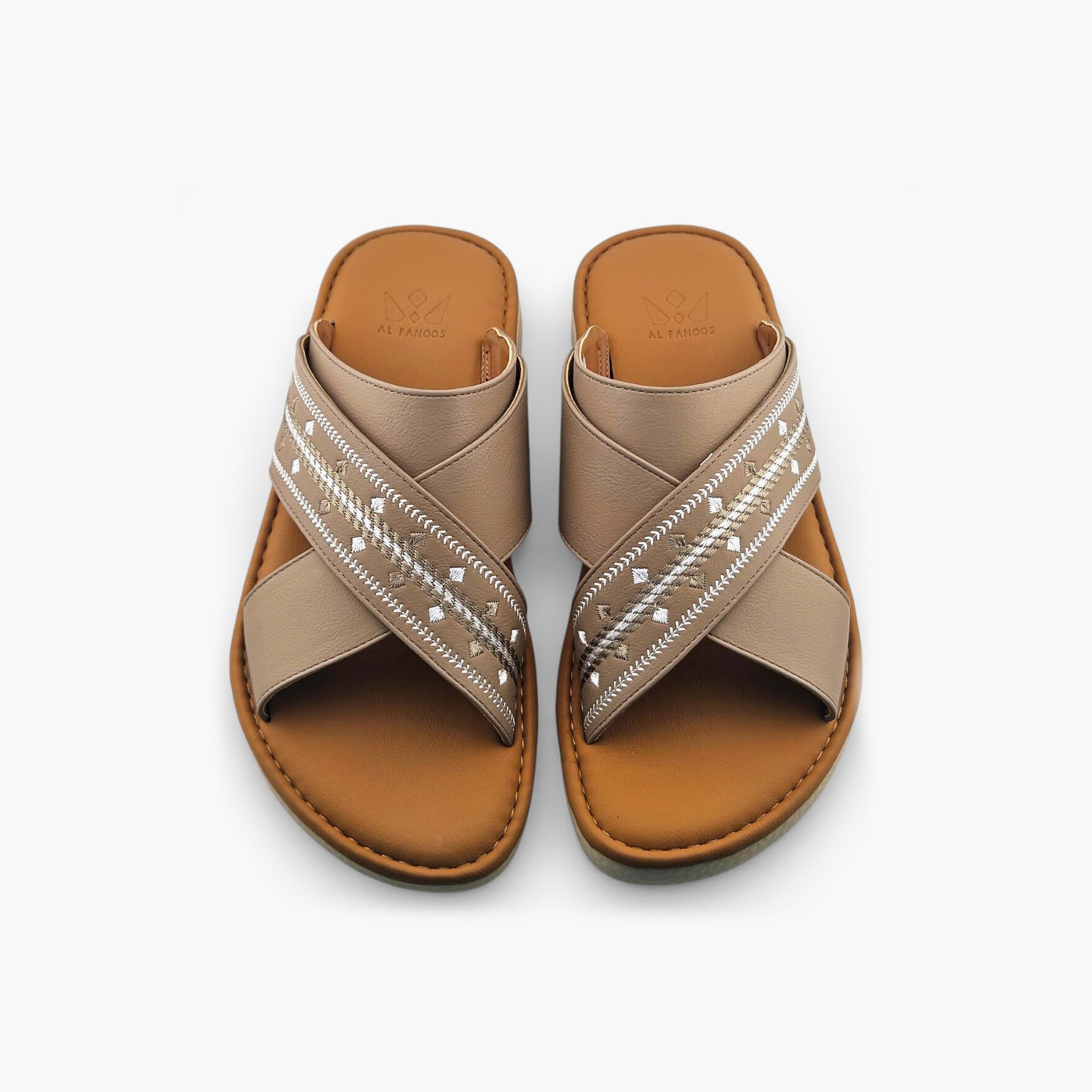 Al Fanoos Men's Slip-On Palazzo Al Turath Arabic Sandals | AFB26011-men-shoes-sandals-image-3