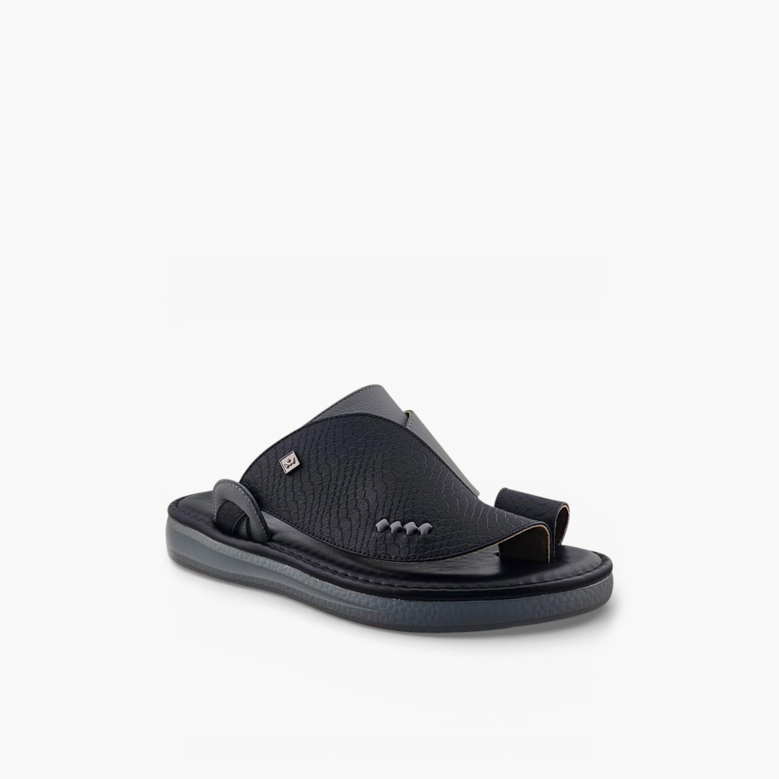 الفانوس - صندل بالازو رجالي سهل الارتداء تصميم التراث العربي | AFB26013-men-shoes-sandals-image-1