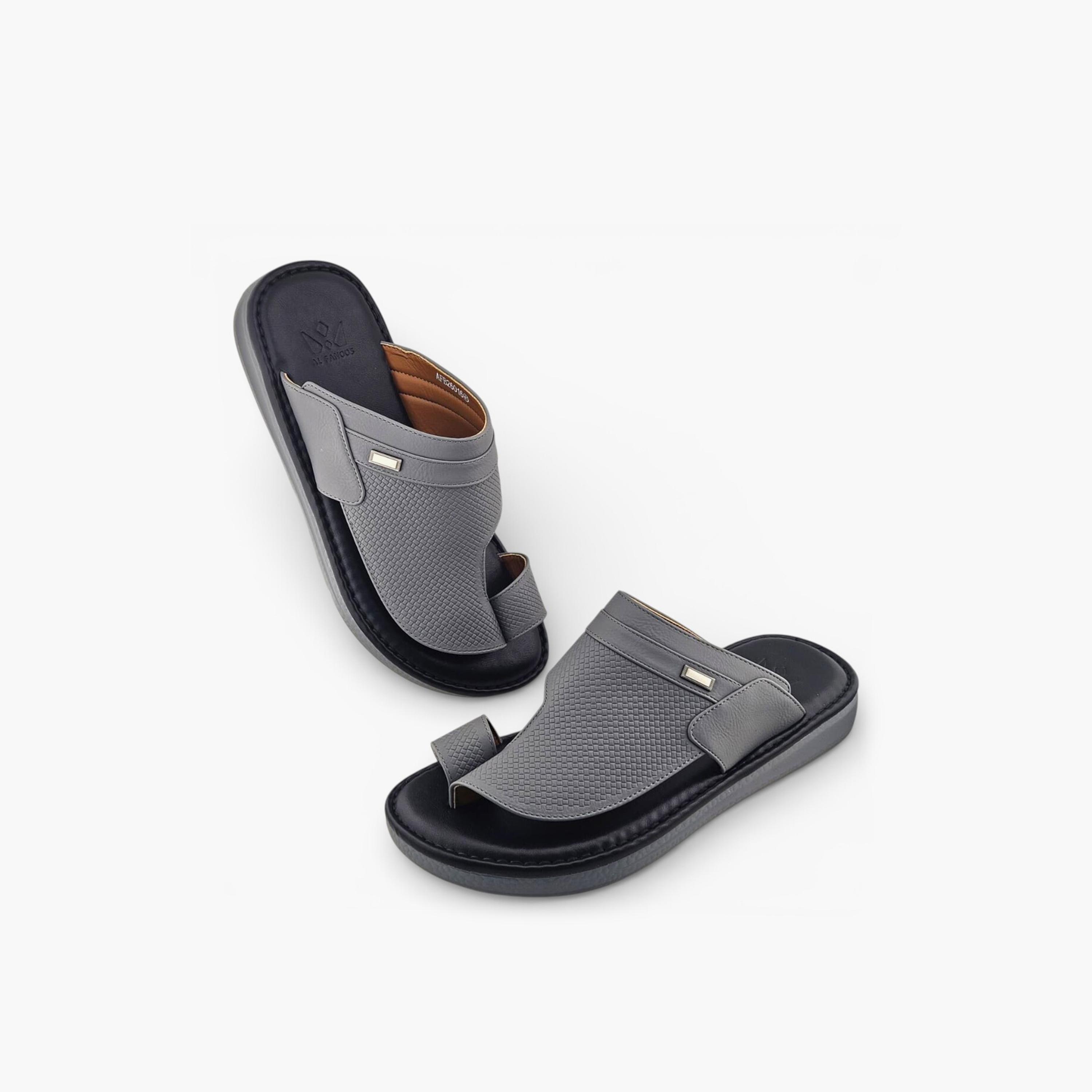 الفانوس - صندل بالازو رجالي سهل الارتداء تصميم التراث العربي | AFB26016-men-shoes-sandals-image-4