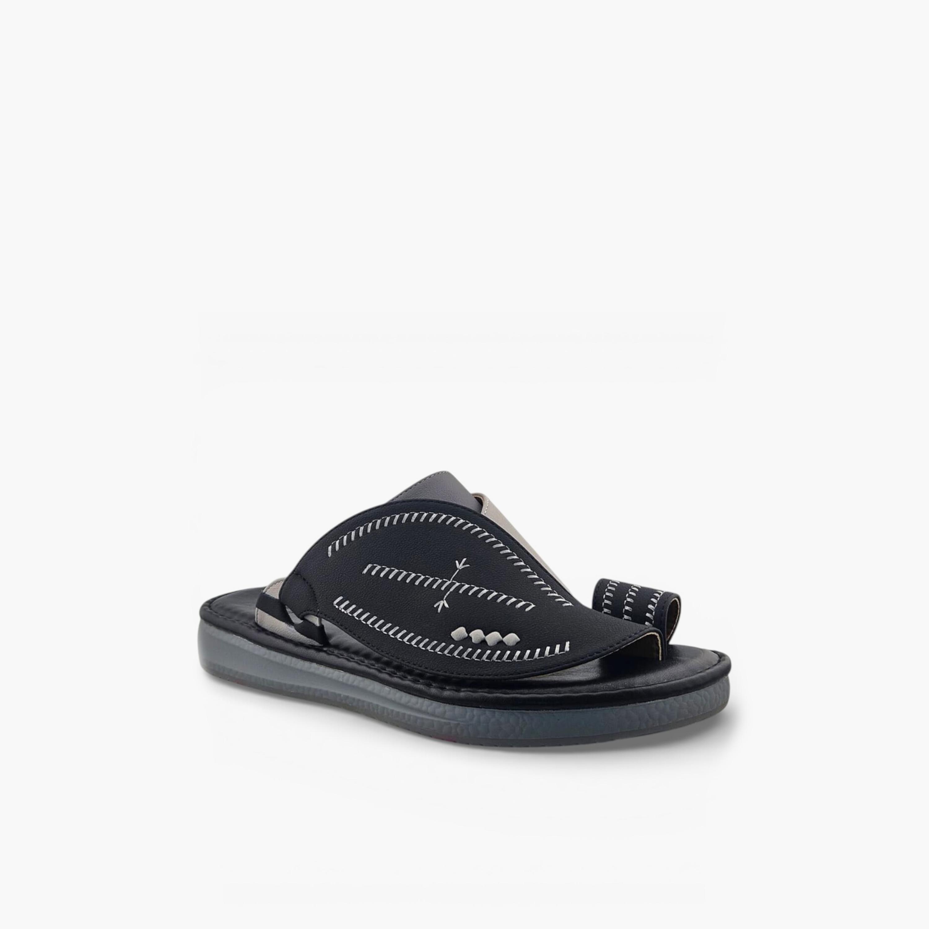 الفانوس - صندل بالازو رجالي سهل الارتداء تصميم التراث العربي | AFB26017-men-shoes-sandals-image-1