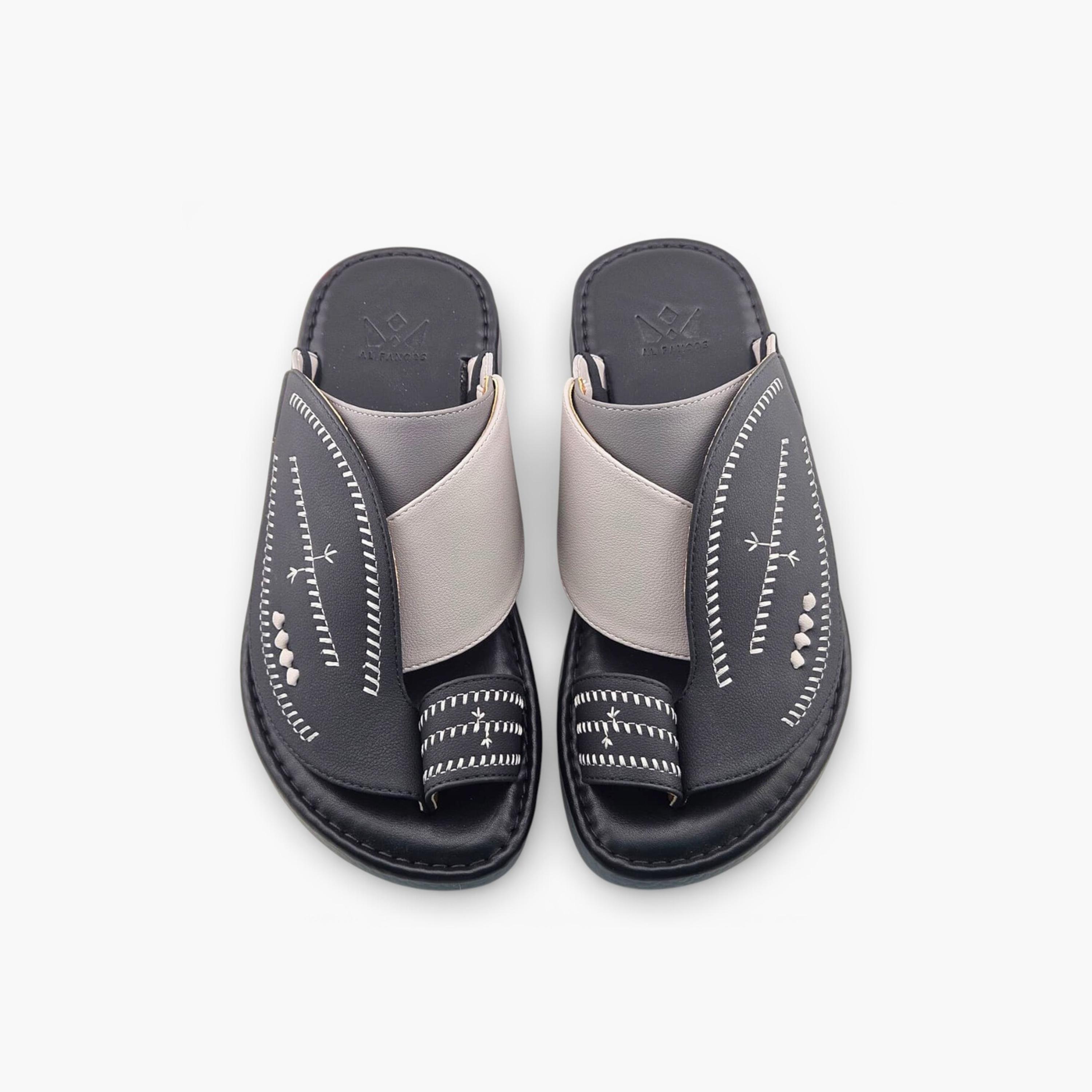 الفانوس - صندل بالازو رجالي سهل الارتداء تصميم التراث العربي | AFB26017-men-shoes-sandals-image-3