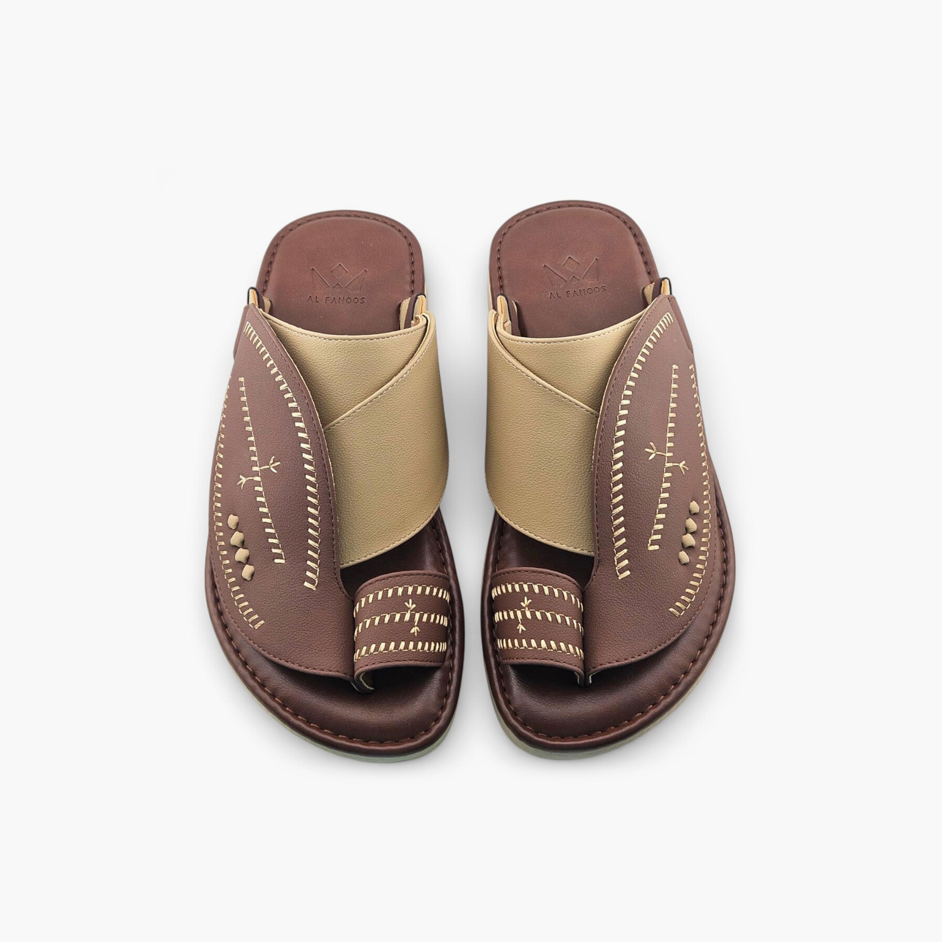 Al Fanoos Men's Slip-On Palazzo Al Turath Arabic Sandals | AFB26017-men-shoes-sandals-image-3