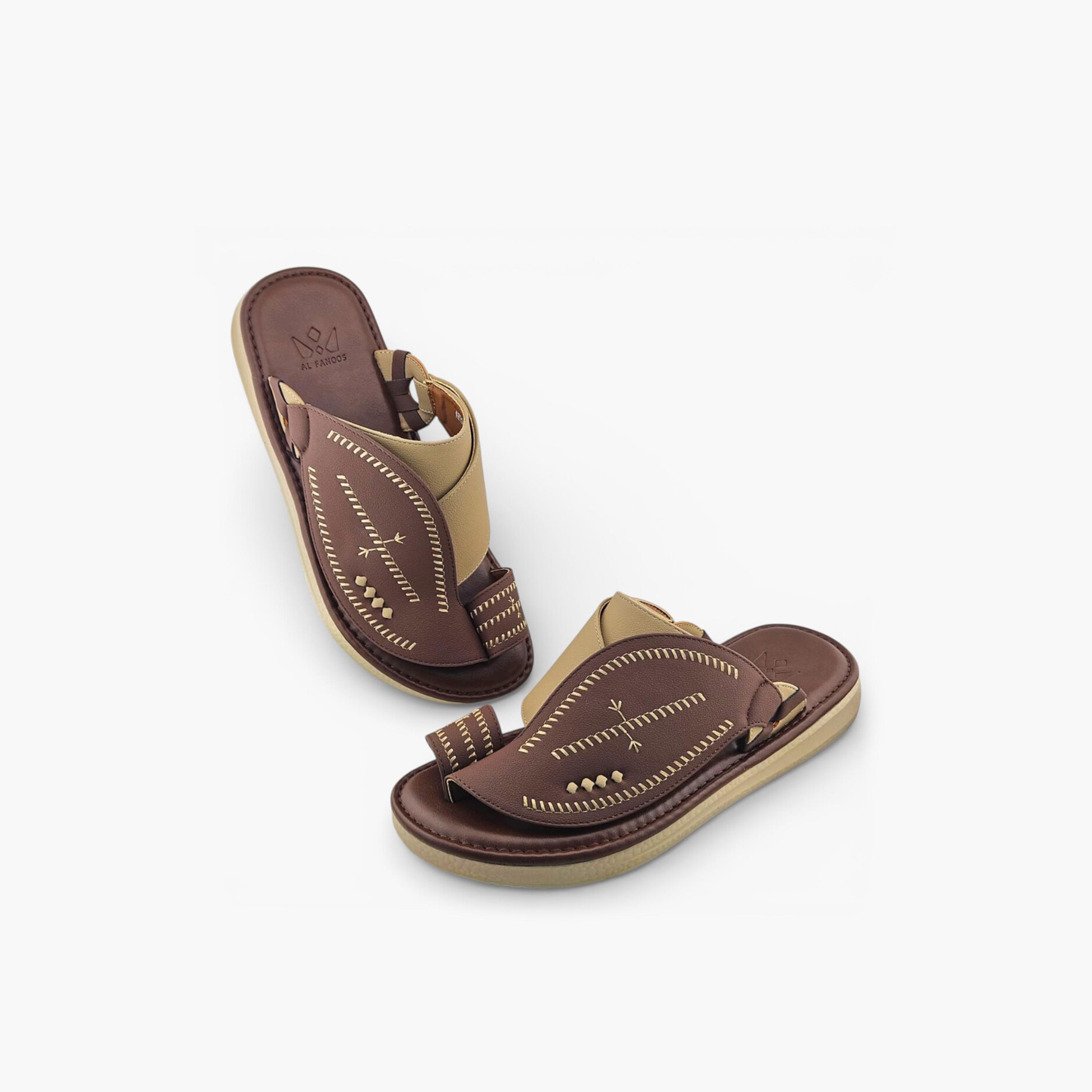 Al Fanoos Men's Slip-On Palazzo Al Turath Arabic Sandals | AFB26017-men-shoes-sandals-image-4