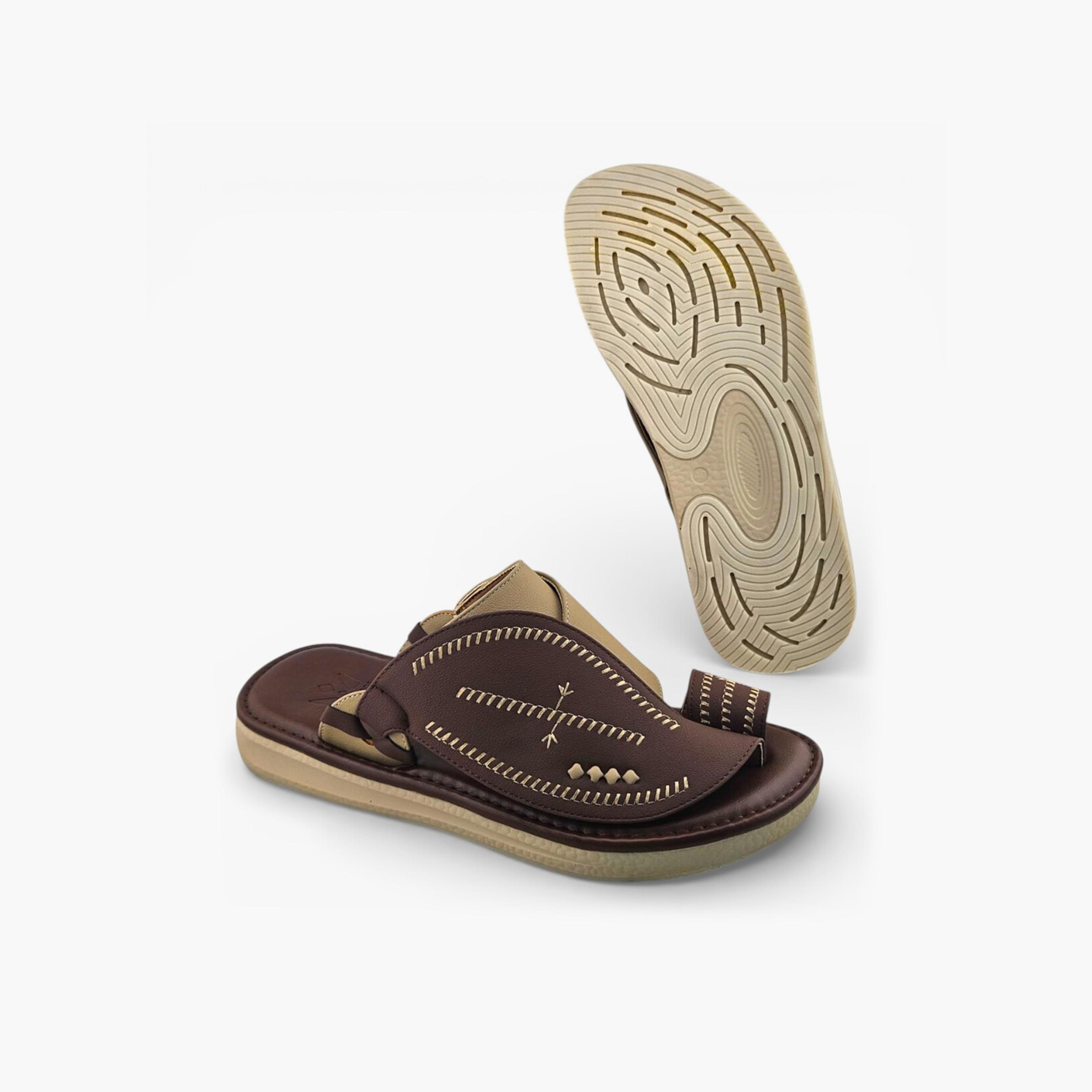 Al Fanoos Men's Slip-On Palazzo Al Turath Arabic Sandals | AFB26017-men-shoes-sandals-image-5