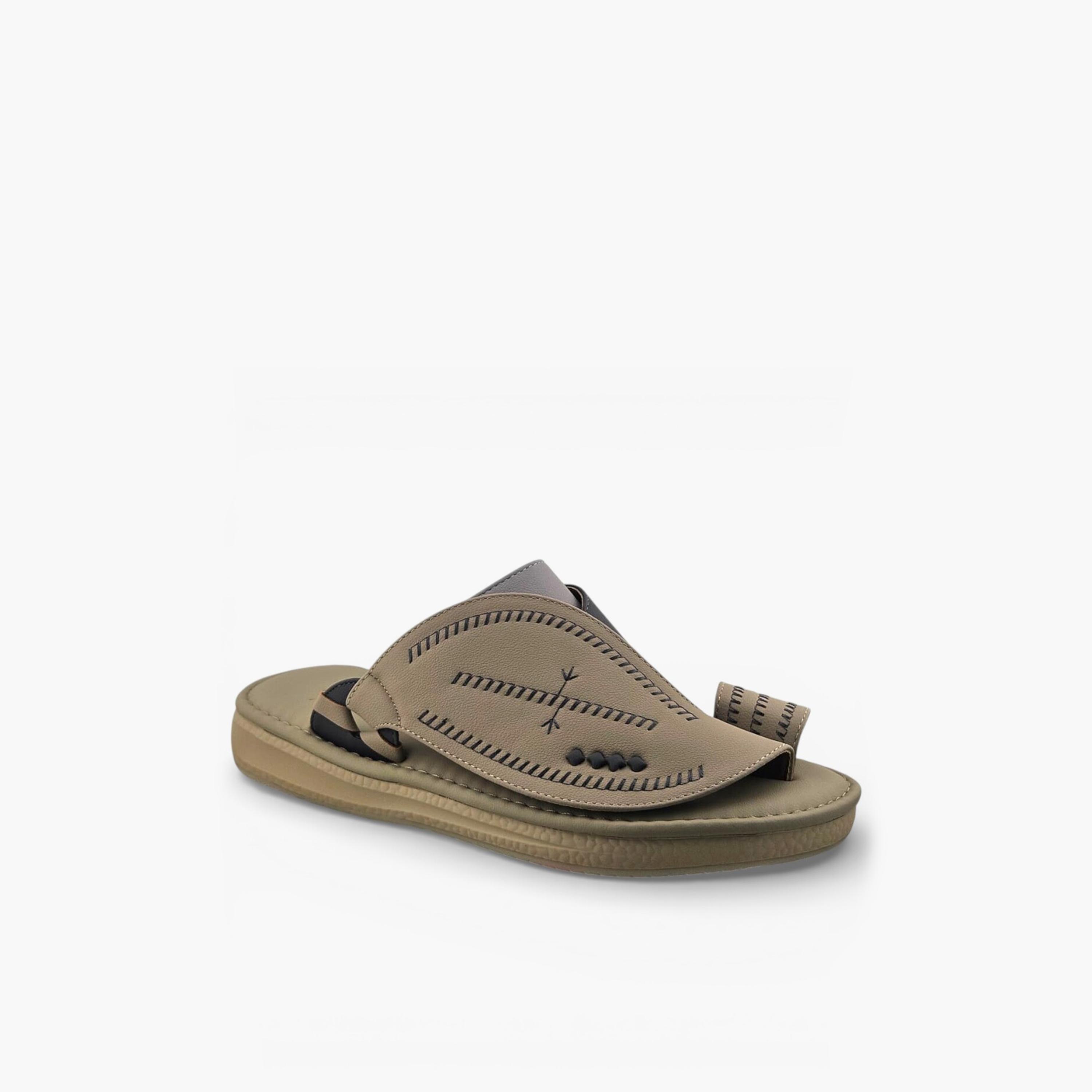الفانوس - صندل بالازو رجالي سهل الارتداء تصميم التراث العربي | AFB26017-men-shoes-sandals-image-1