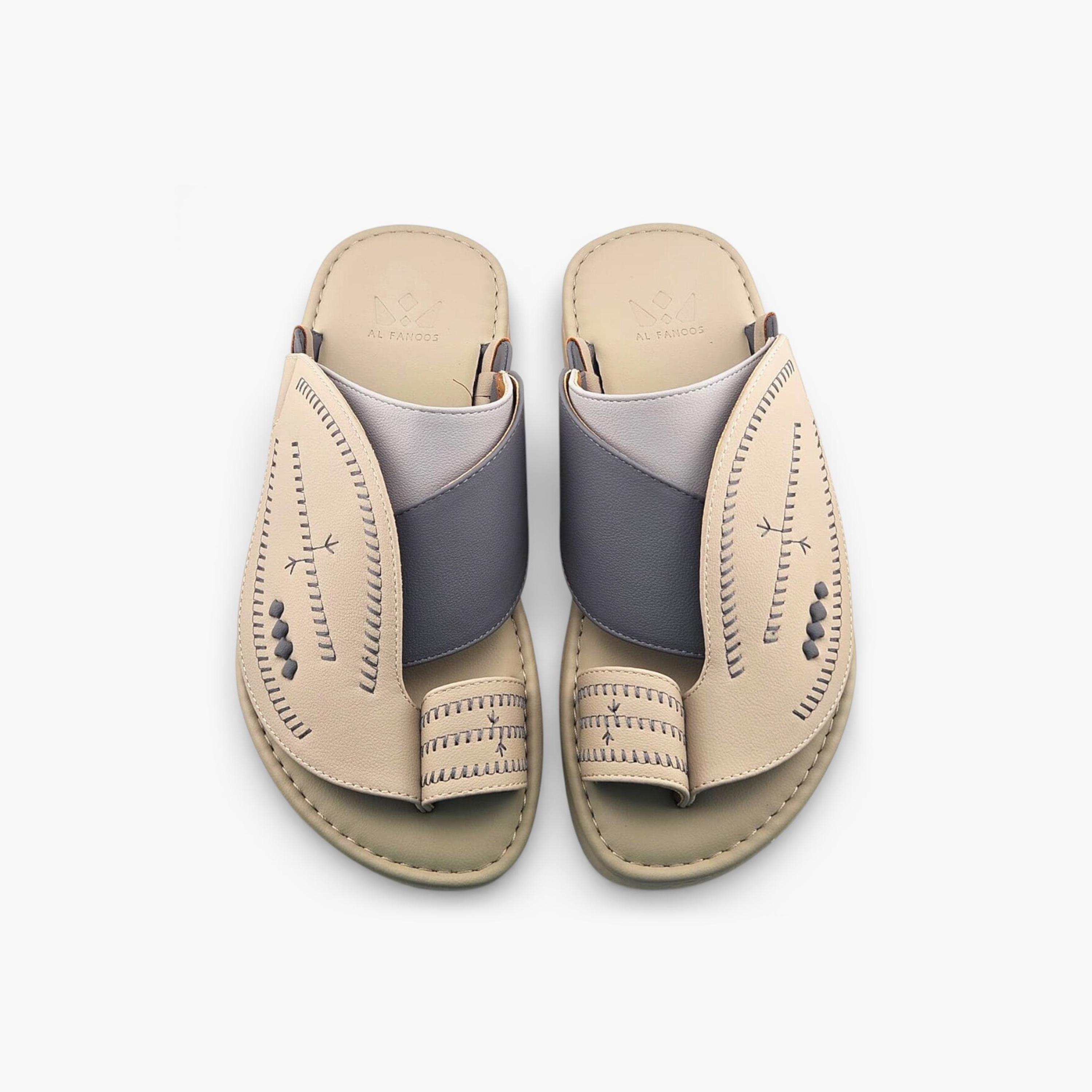 الفانوس - صندل بالازو رجالي سهل الارتداء تصميم التراث العربي | AFB26017-men-shoes-sandals-image-3