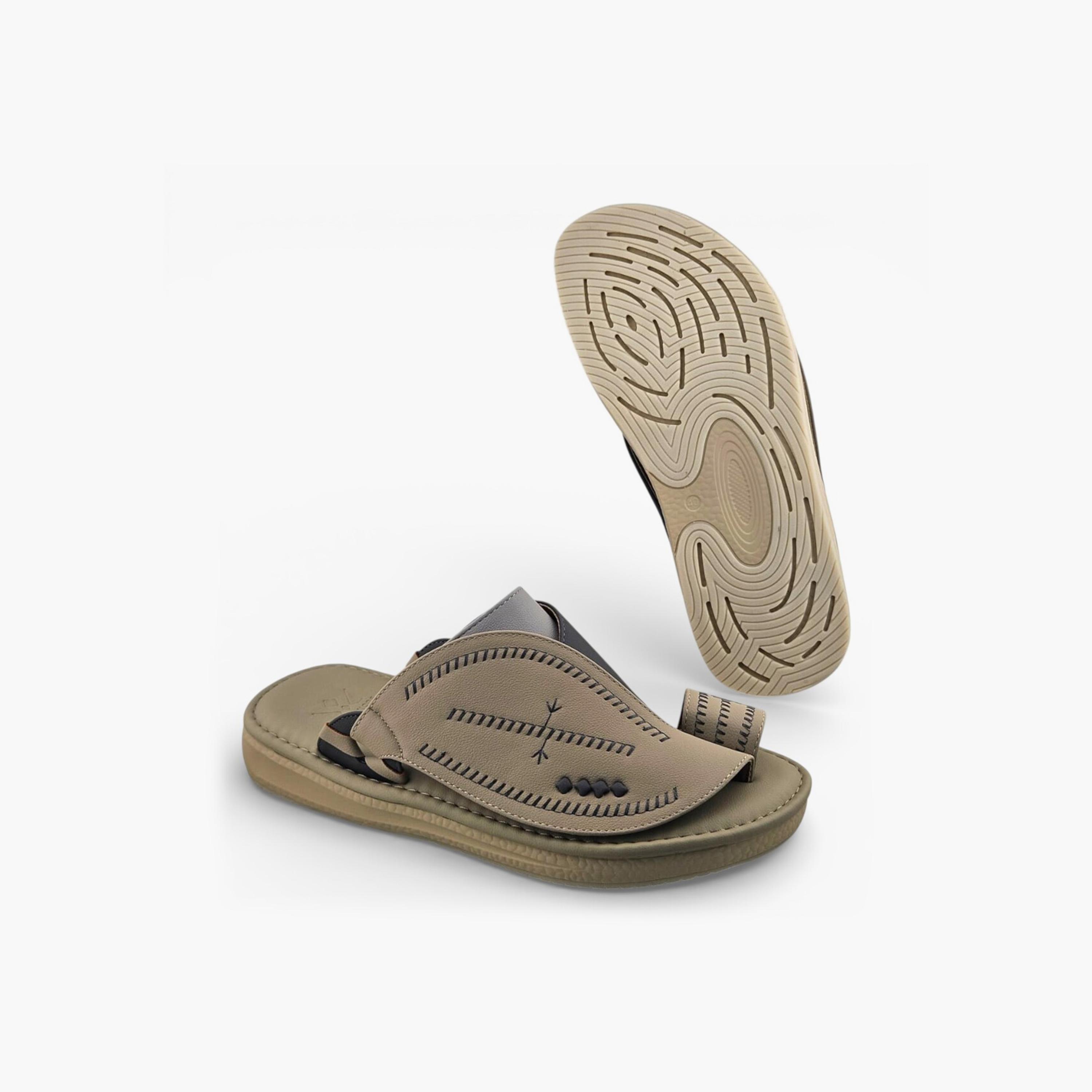 الفانوس - صندل بالازو رجالي سهل الارتداء تصميم التراث العربي | AFB26017-men-shoes-sandals-image-5