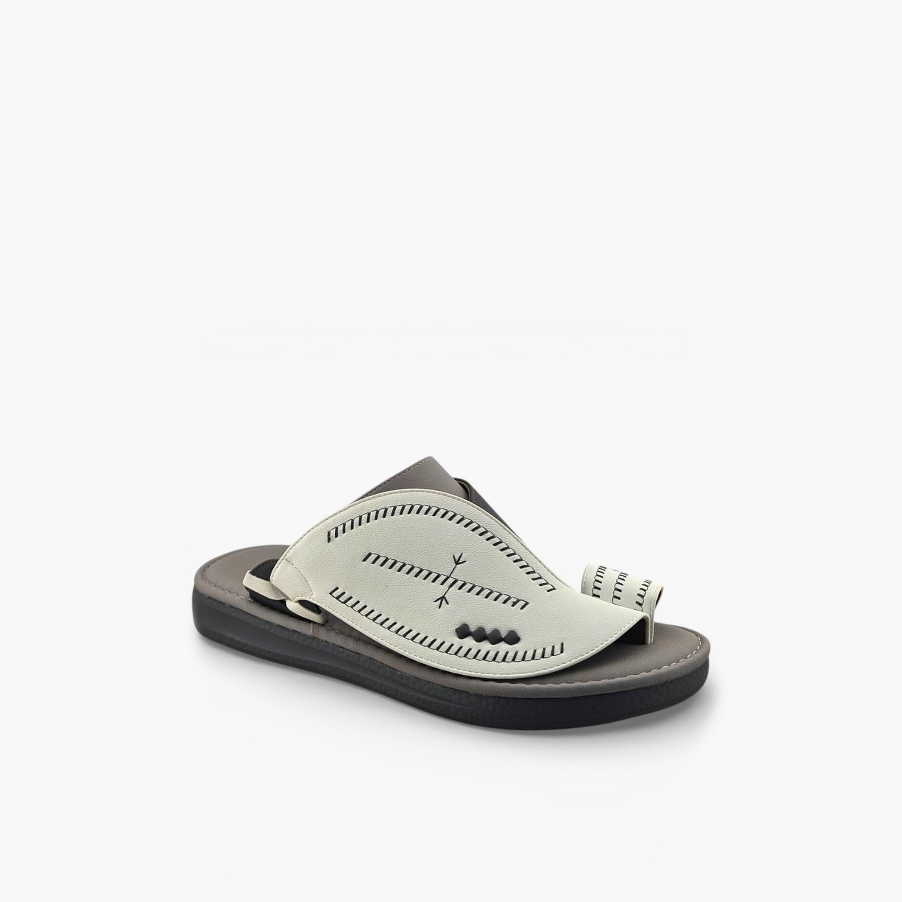 الفانوس - صندل بالازو رجالي سهل الارتداء تصميم التراث العربي | AFB26017-men-shoes-sandals-image-1