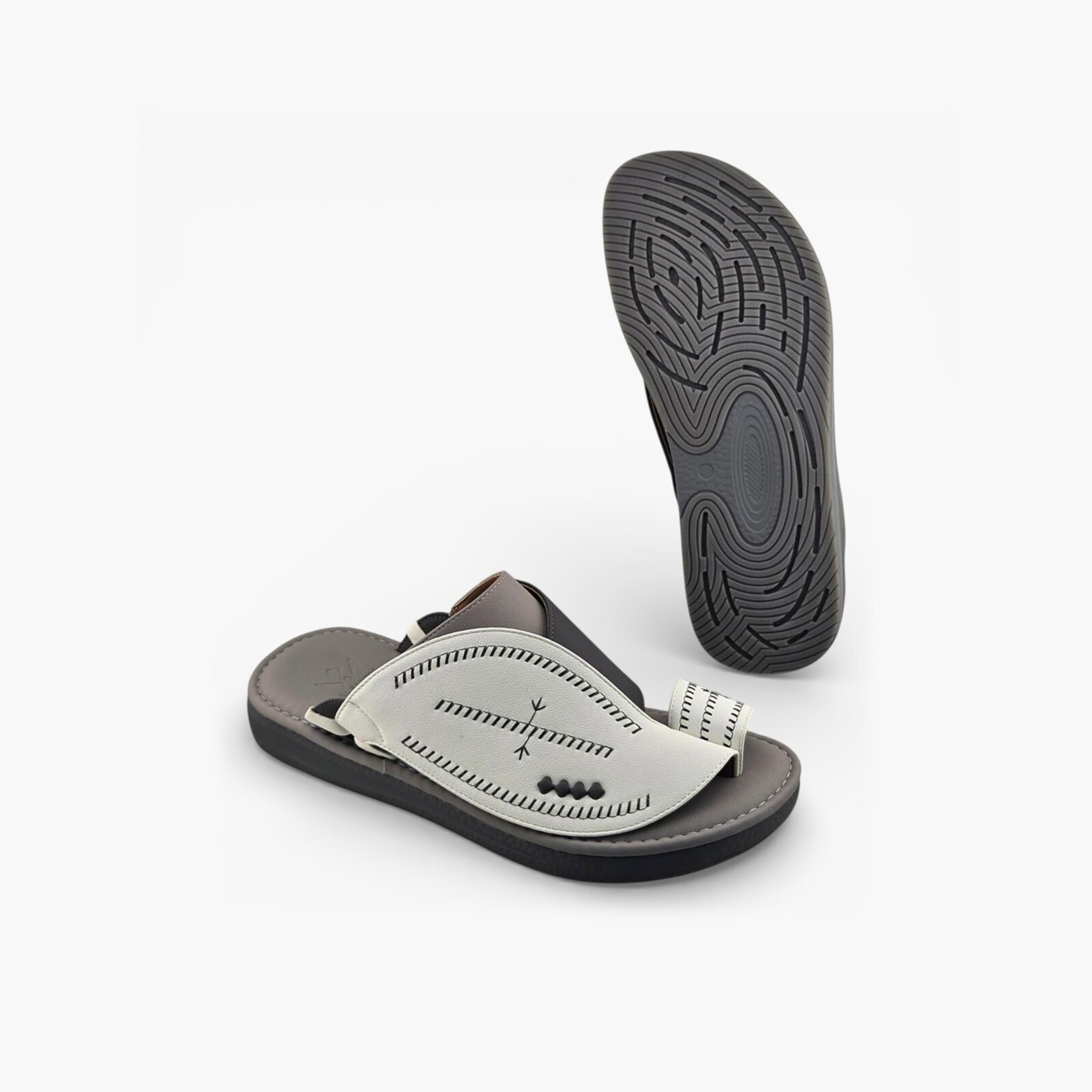 الفانوس - صندل بالازو رجالي سهل الارتداء تصميم التراث العربي | AFB26017-men-shoes-sandals-image-5