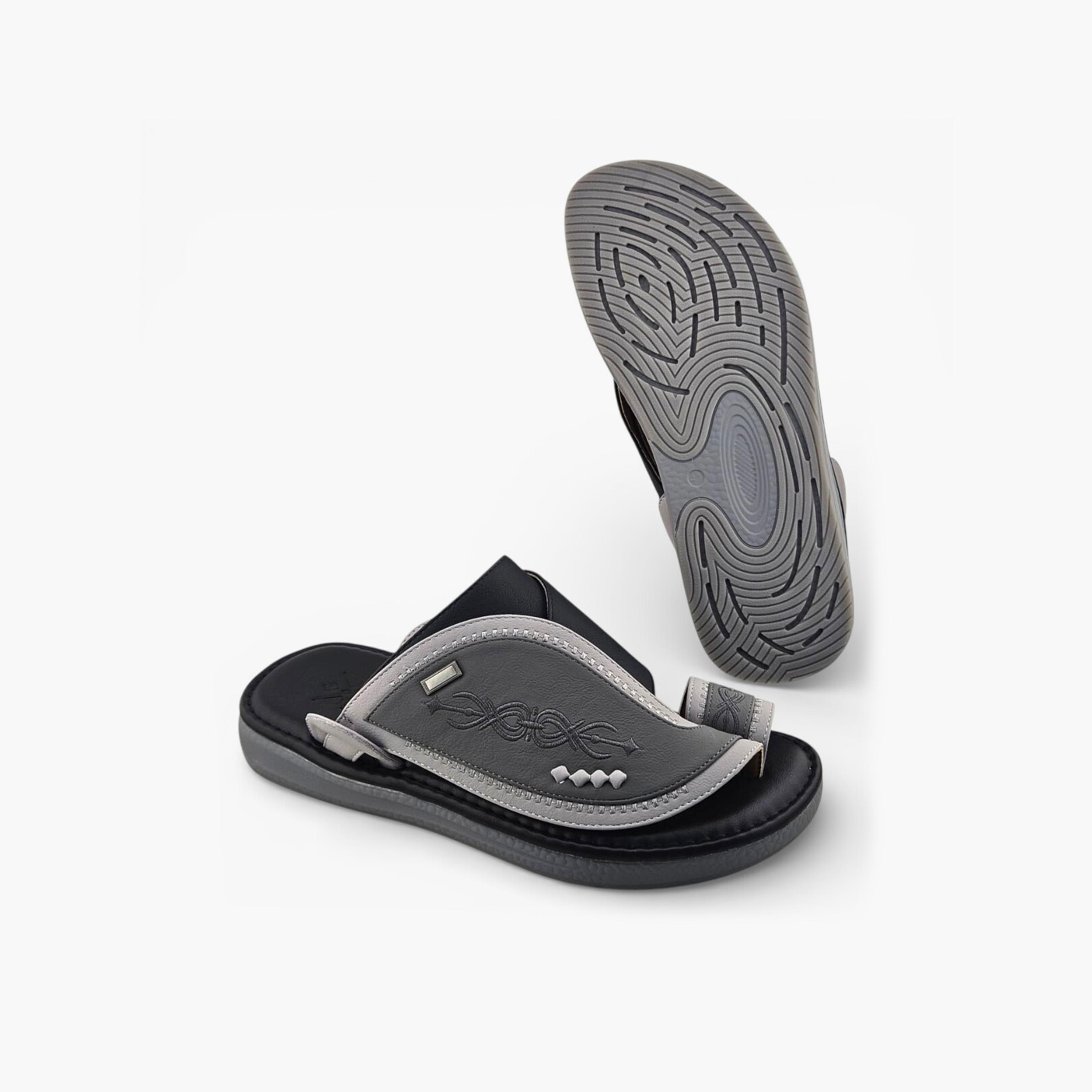 Al Fanoos Men's Slip-On Palazzo Al Turath Arabic Sandals | AFB26018-men-shoes-sandals-image-5