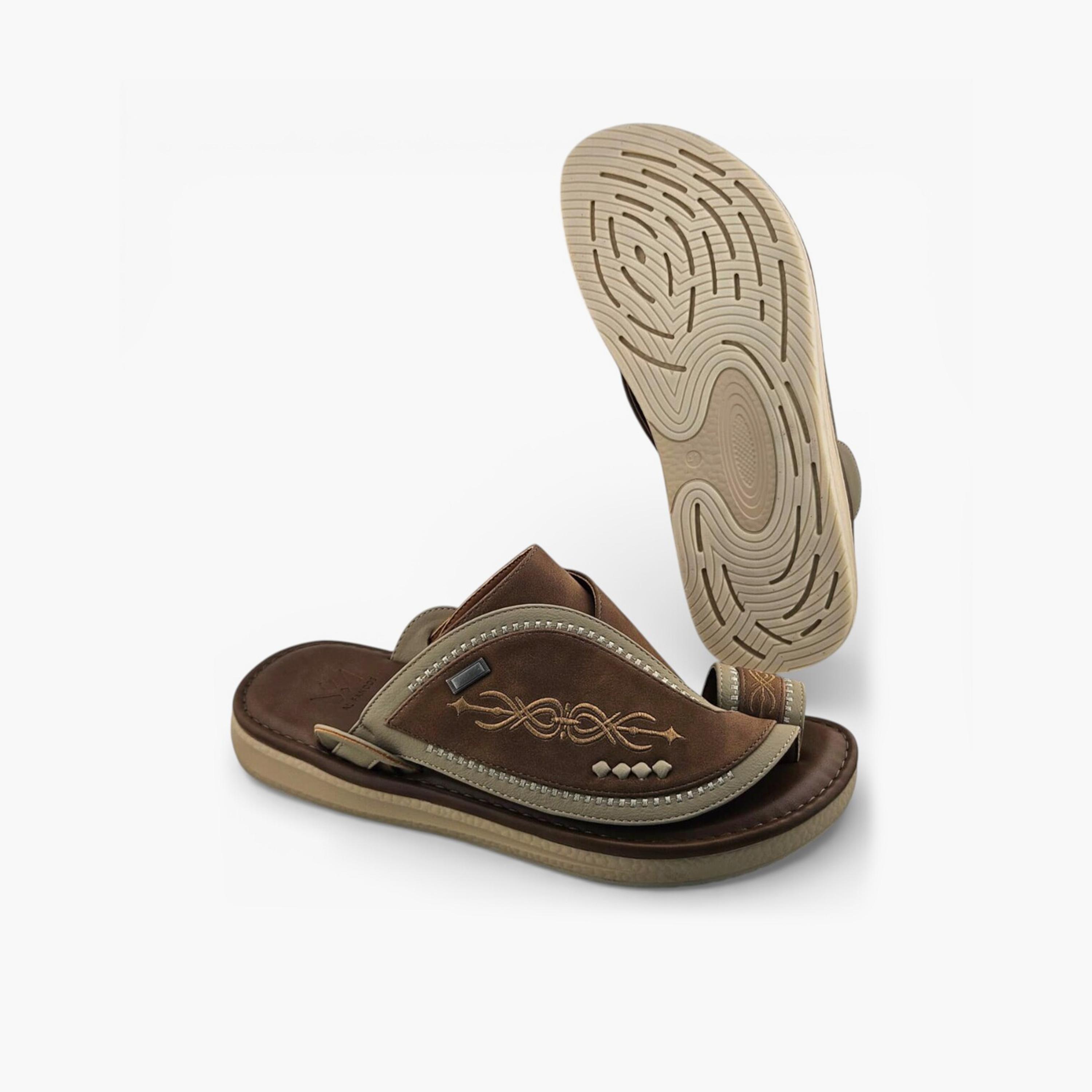 Al Fanoos Men's Slip-On Palazzo Al Turath Arabic Sandals | AFB26018-men-shoes-sandals-image-4